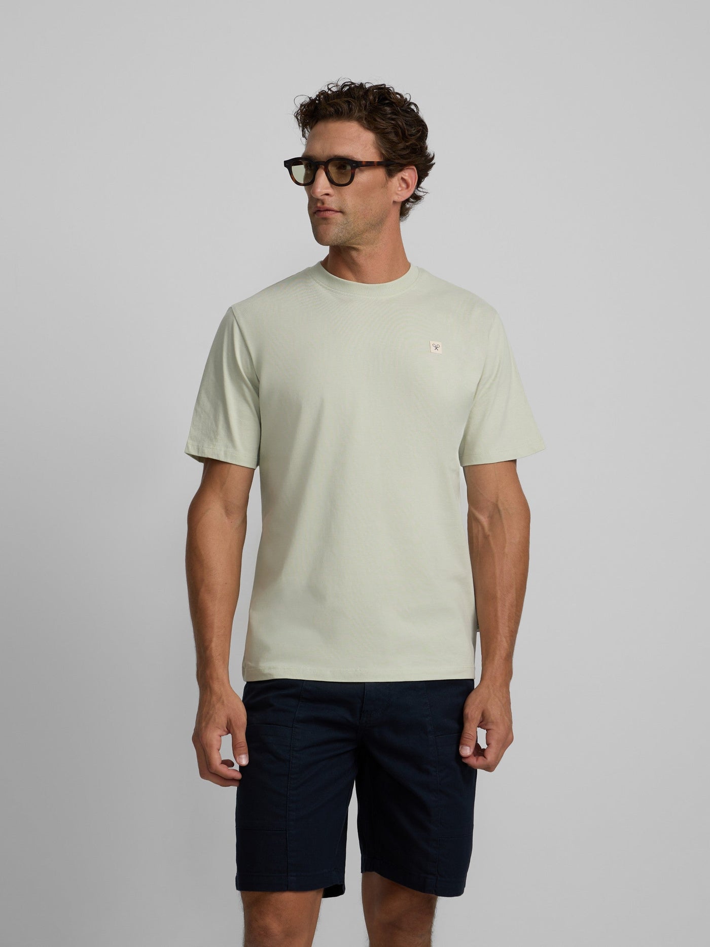 Camiseta Silbon Hombre Lisa Parche Verde Claro · imagen 1