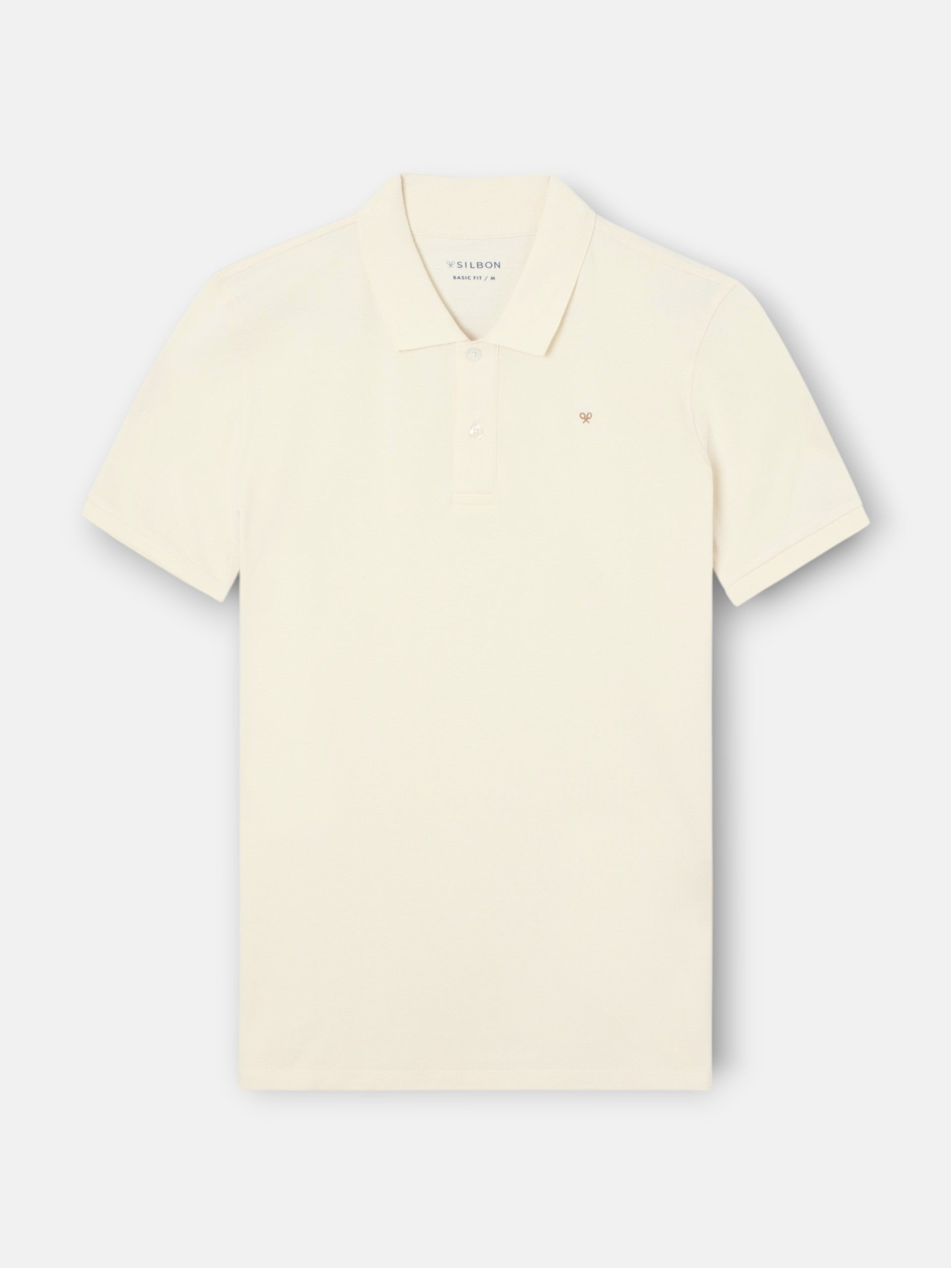 Polo Silbon Hombre Clásico Liso Crema · imagen 9