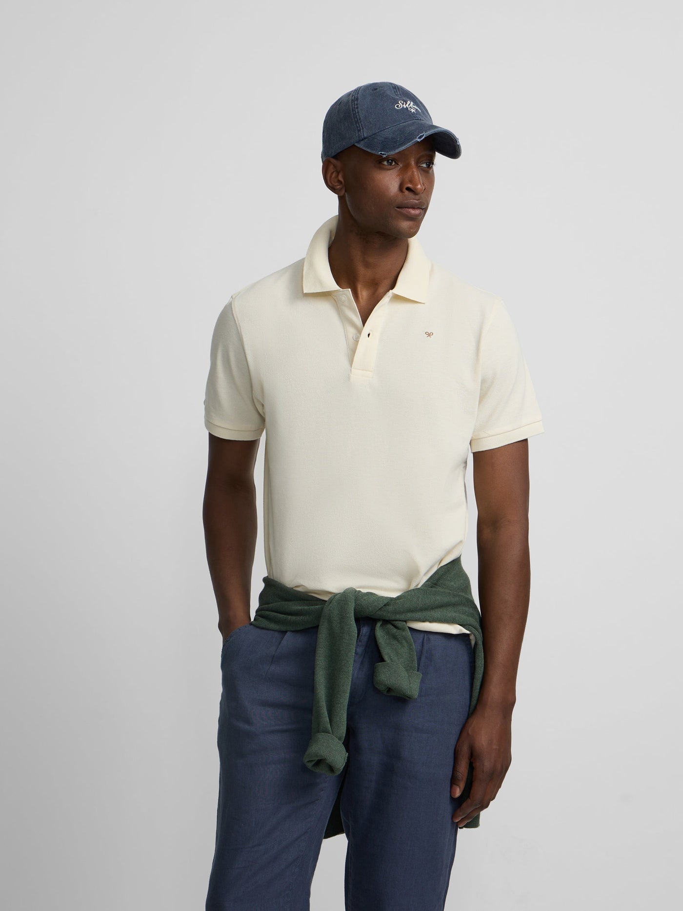 Polo Silbon Hombre Clásico Liso Crema · imagen 1