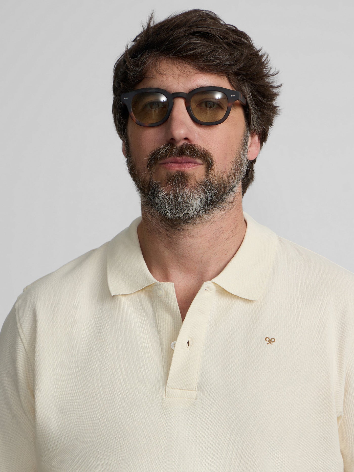 Polo Silbon Hombre Clásico Liso Crema · imagen 12