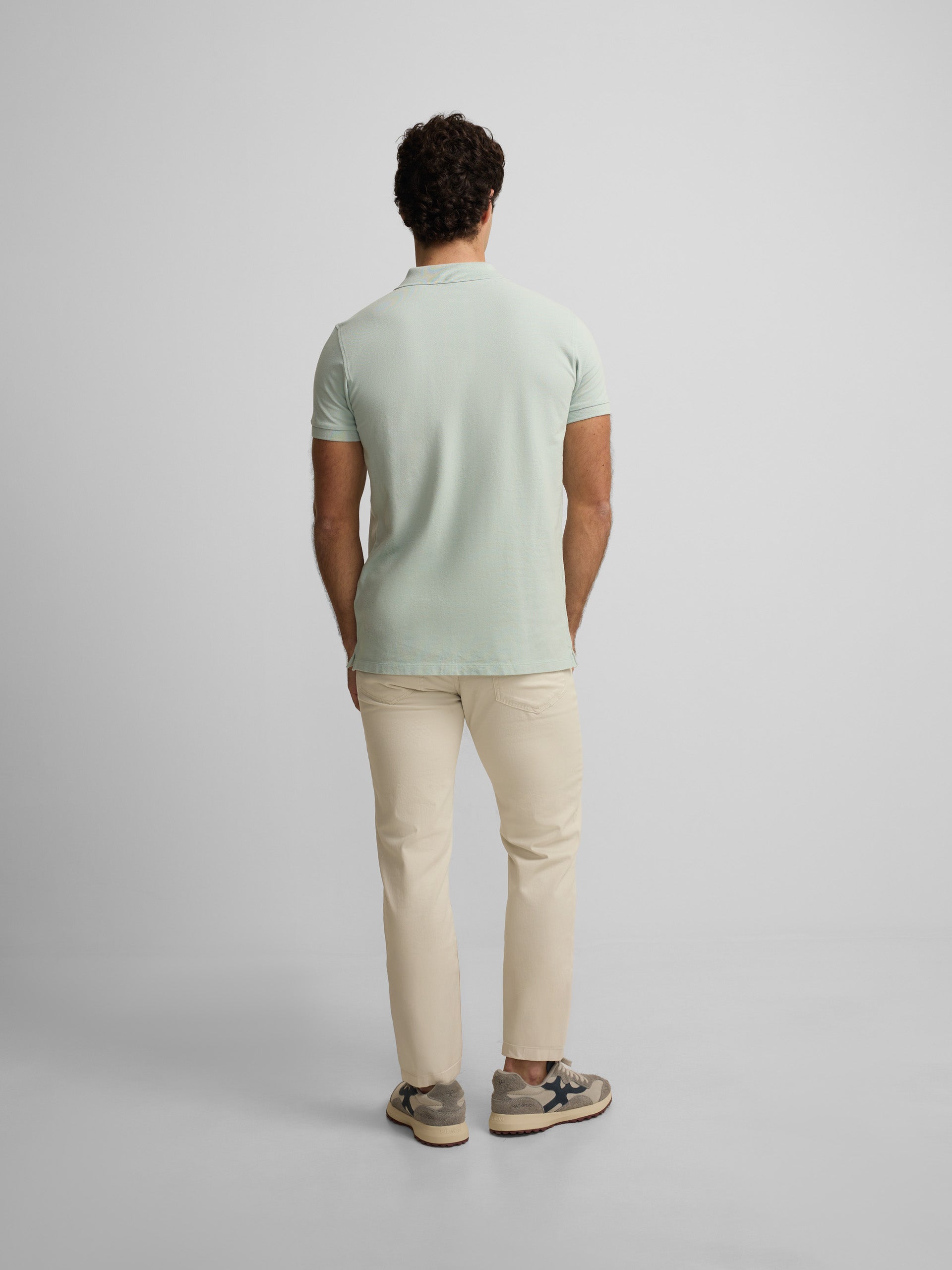 Polo Silbon Hombre Clásico Liso Azul Claro · imagen 6