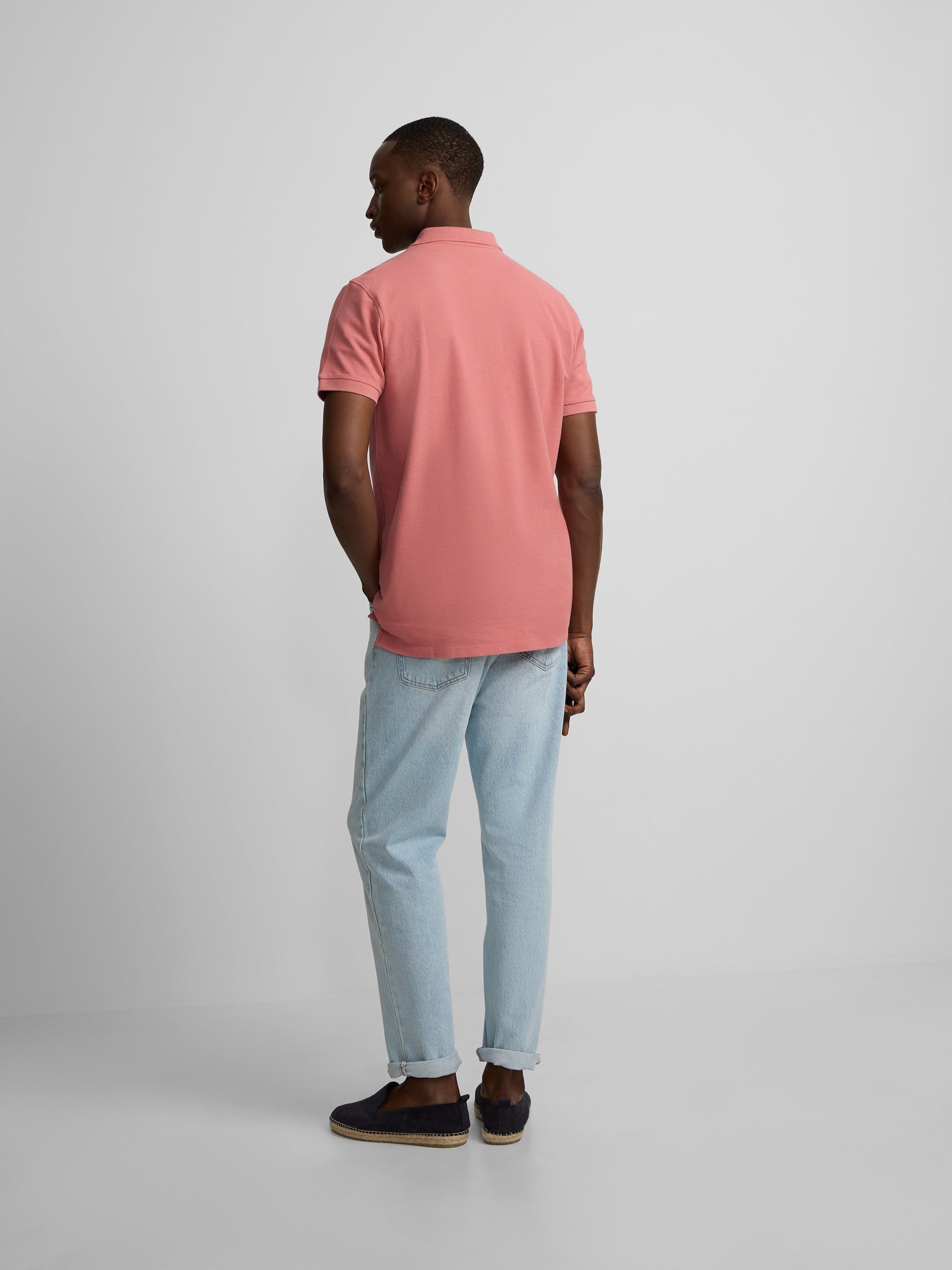 Polo Silbon Hombre Clásico Liso Coral · imagen 9
