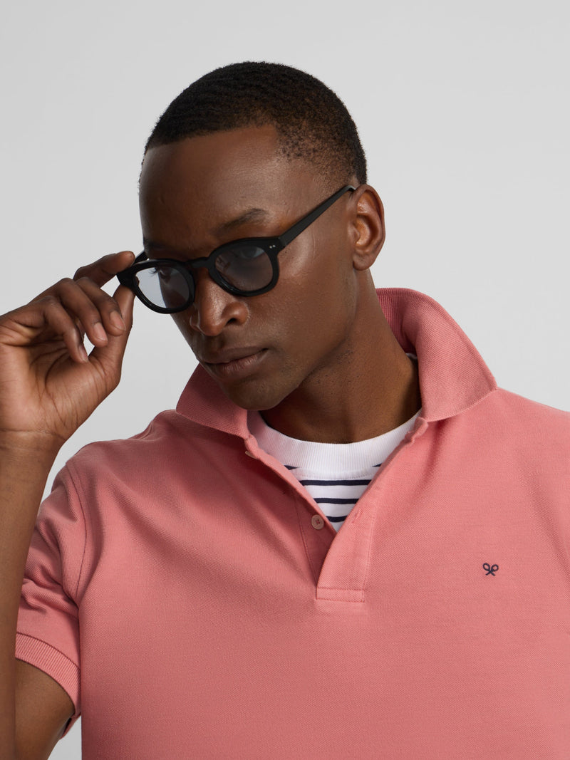 Polo Silbon Hombre Clásico Liso Coral