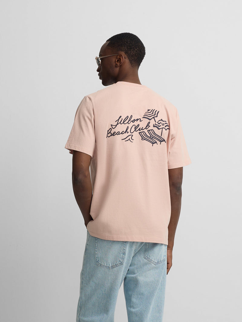 Camiseta Silbon Hombre Beach Club Rosa