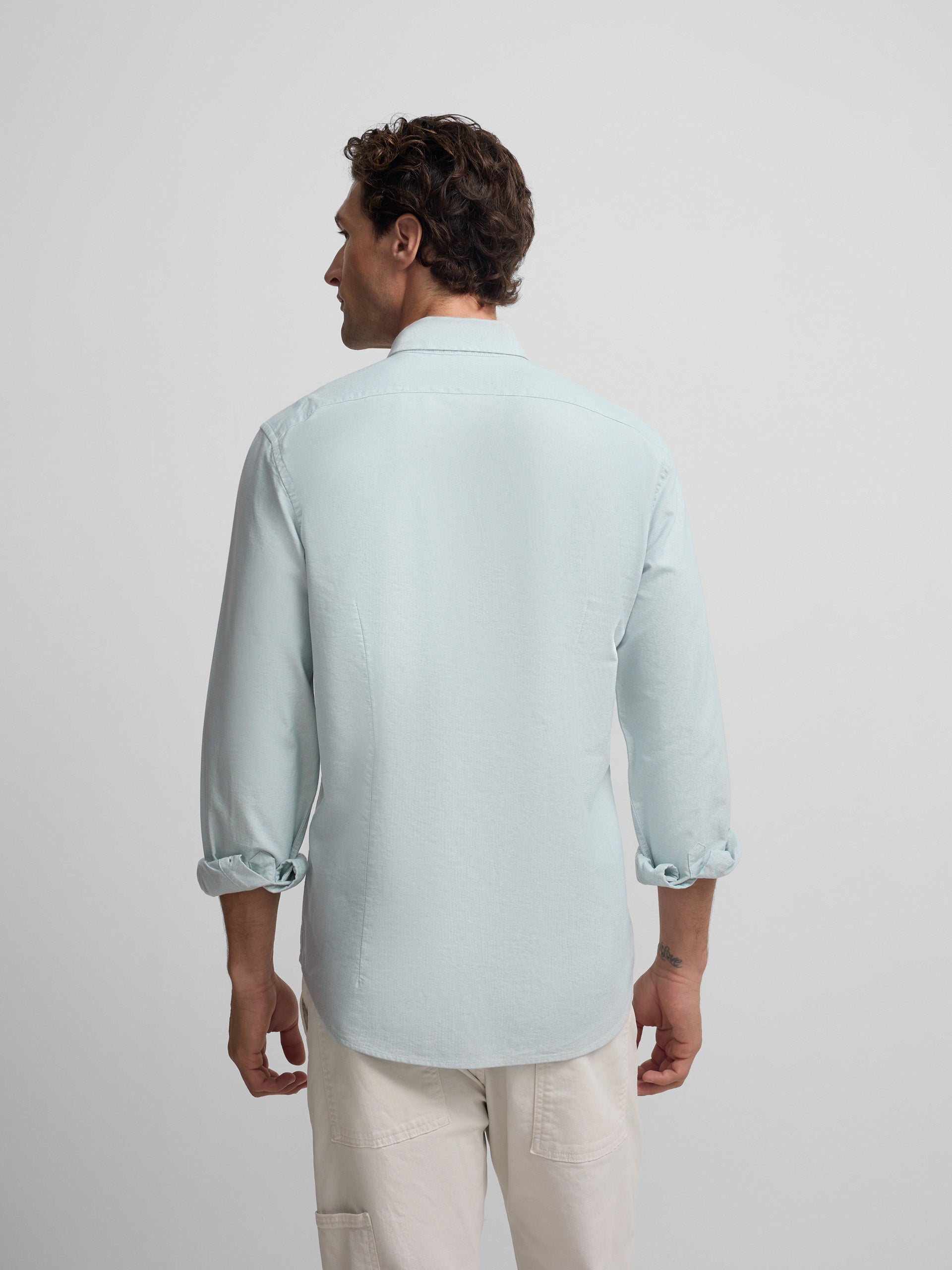 Camisa Silbon Hombre Sport Oxford Verde Claro · imagen 6