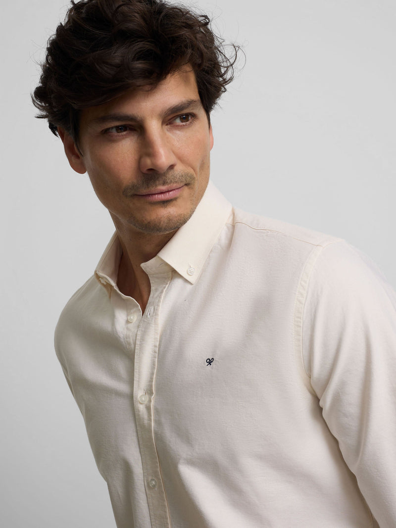 Camisa Silbon Hombre Sport Oxford Amarillo