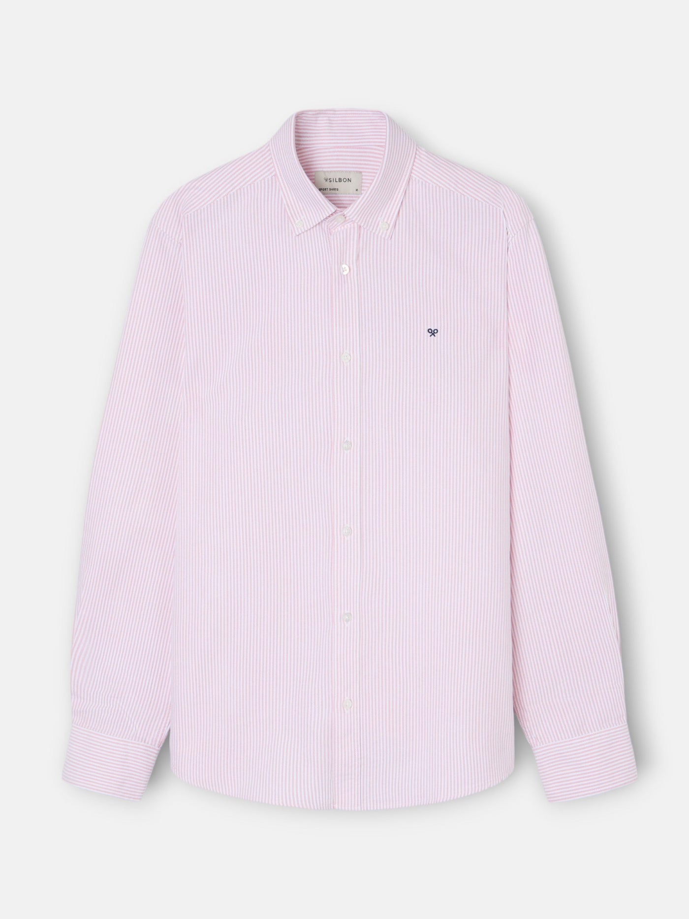 Camisa Silbon Hombre Sport Oxford Rayas Coral · imagen 5