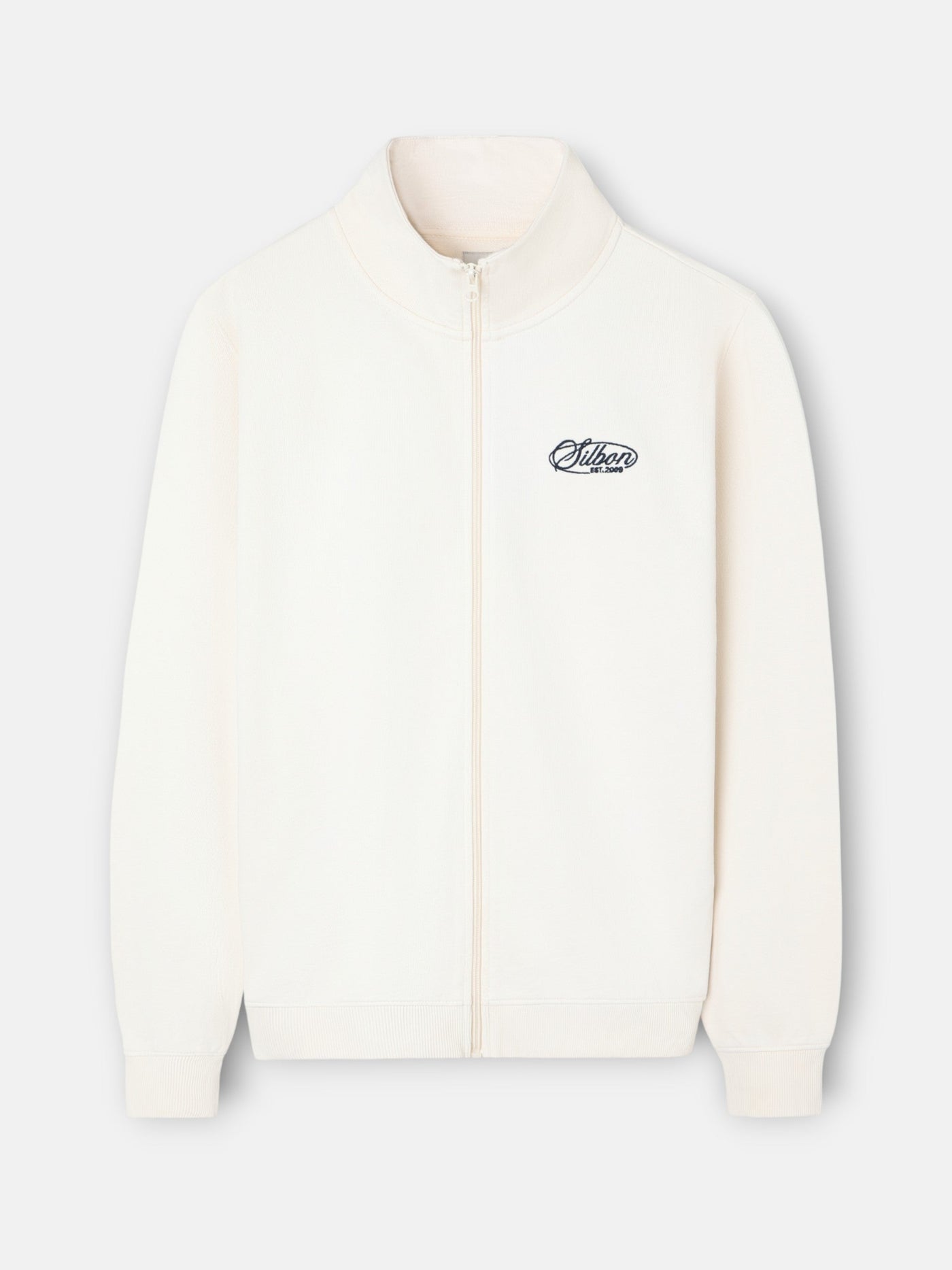 Sudadera Silbon Hombre Cremallera Bordado Crema · imagen 5