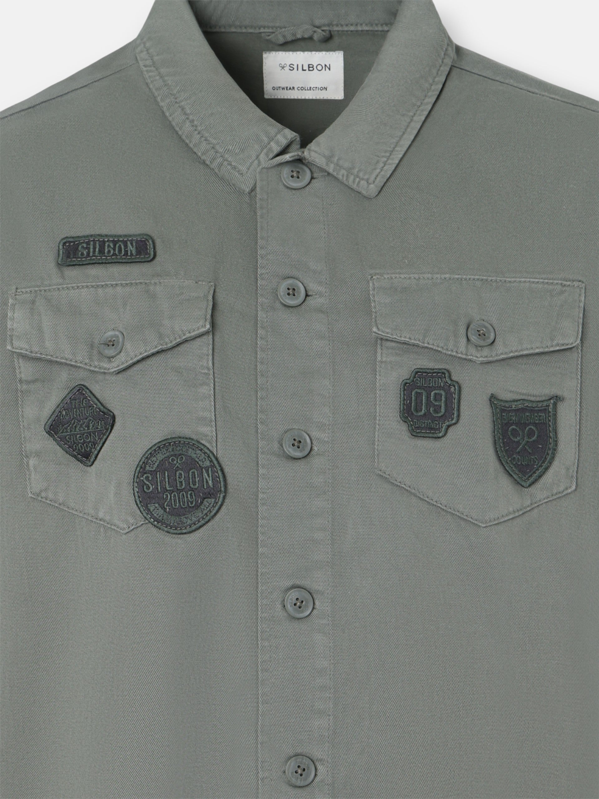 Sobrecamisa Silbon Hombre Parches Azul Petróleo · imagen 10
