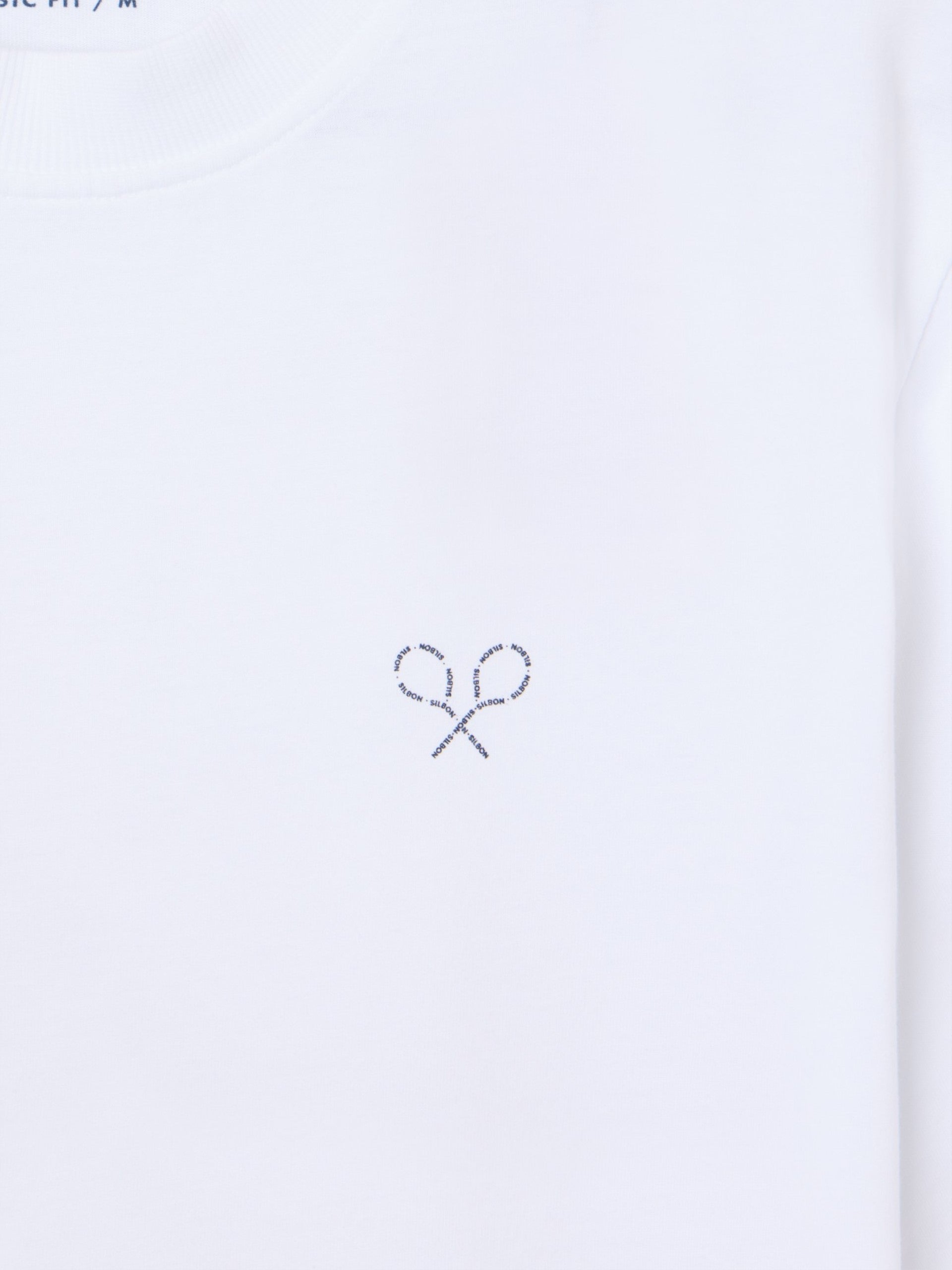 Camiseta Silbon Hombre Raquetas Lettering Blanco · imagen 2