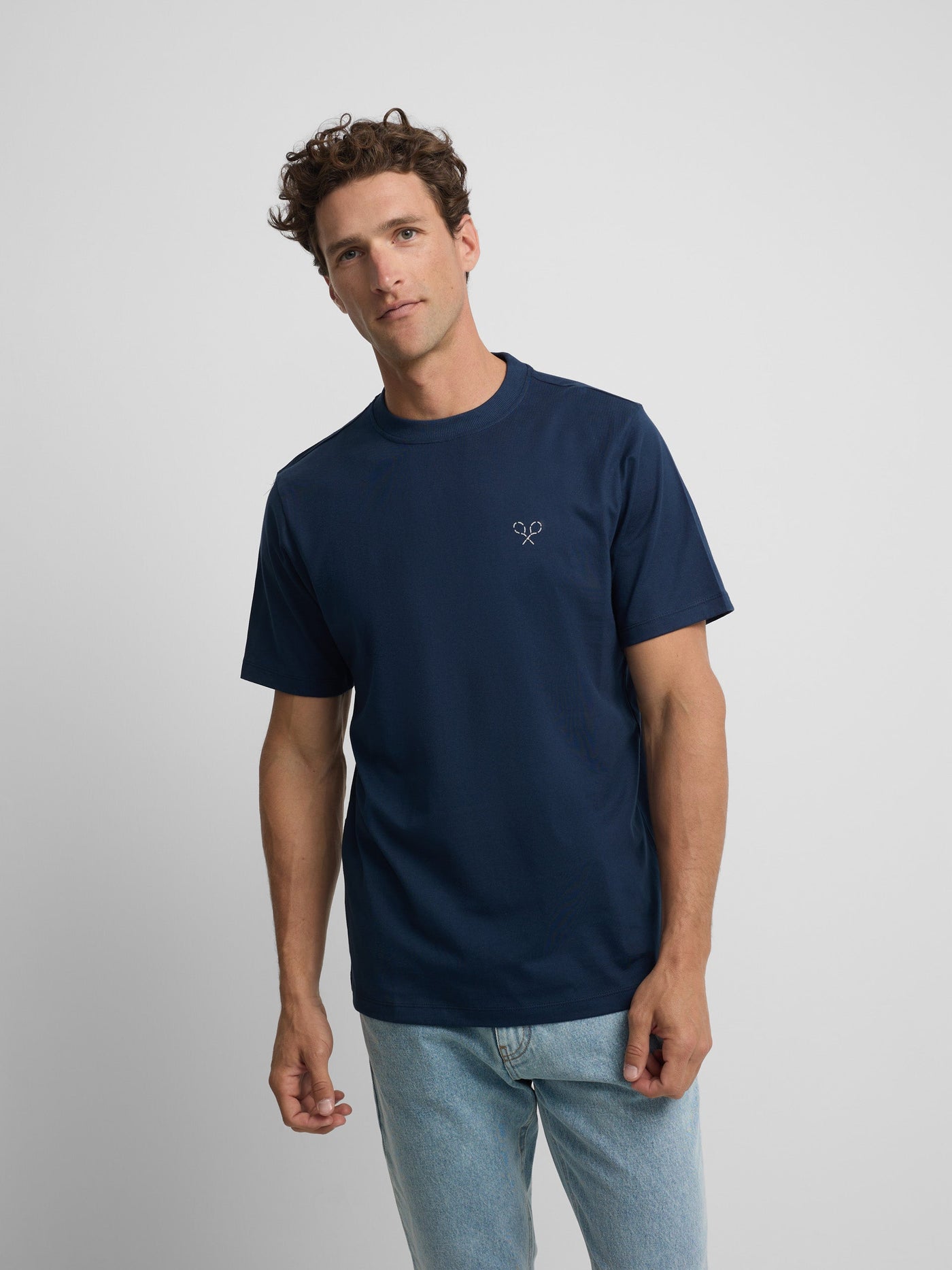 Camiseta Silbon Hombre Raquetas Lettering Azul · imagen 3