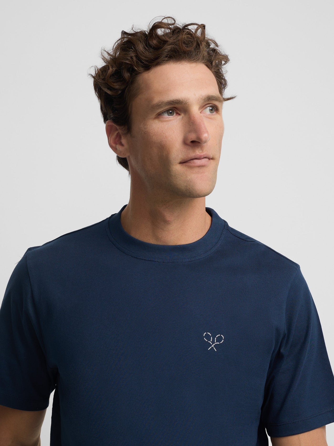 Camiseta Silbon Hombre Raquetas Lettering Azul · imagen 4