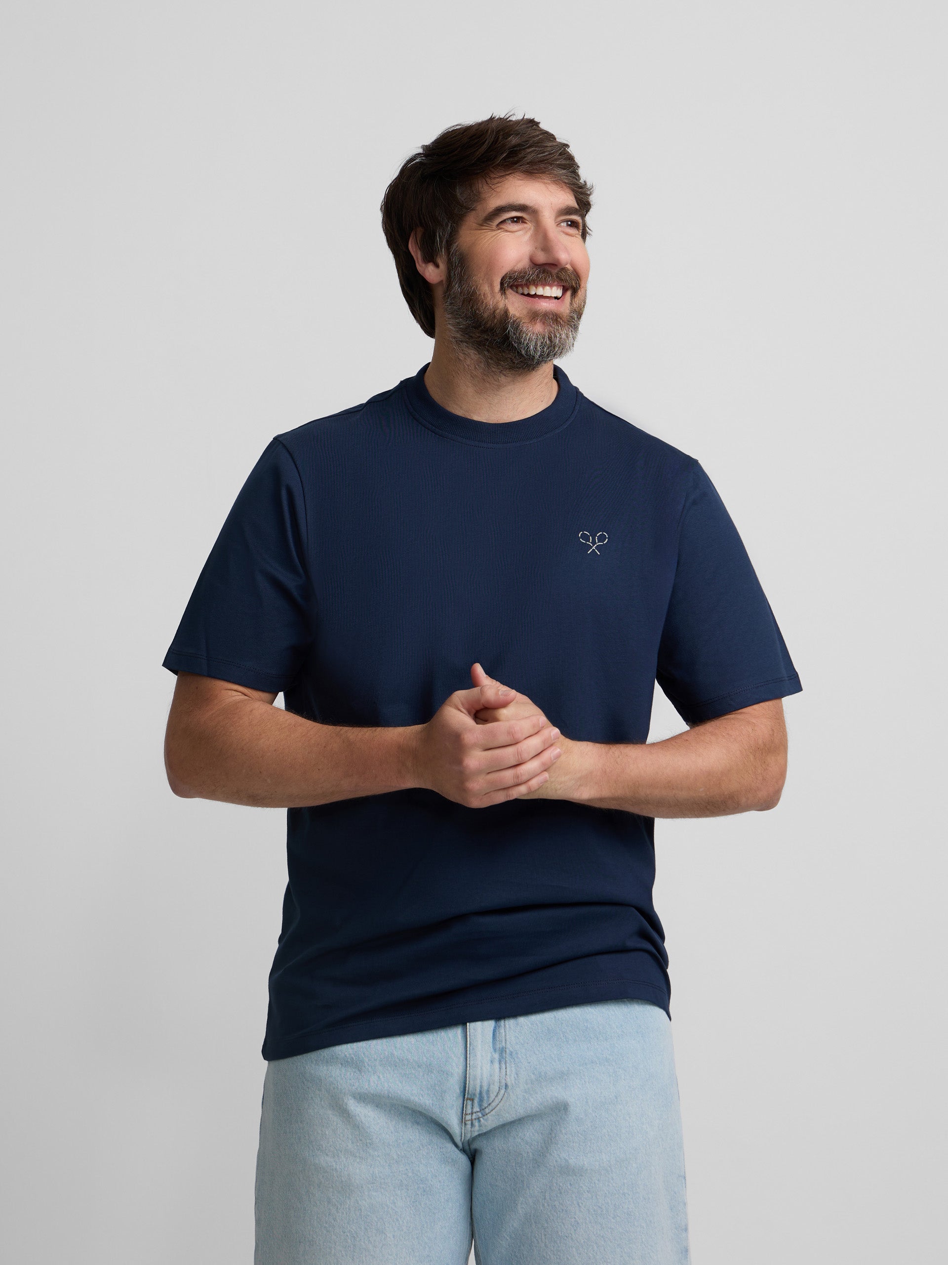 Camiseta Silbon Hombre Raquetas Lettering Azul · imagen 9