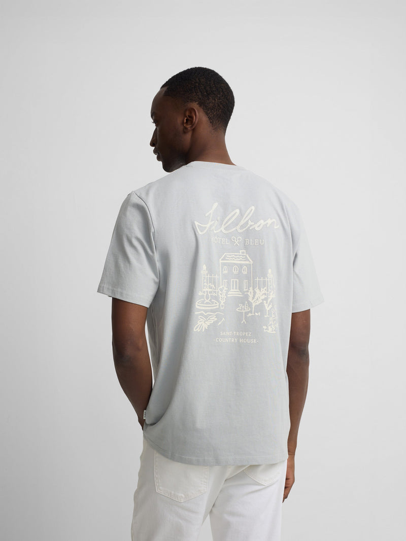 Camiseta Silbon Hombre Hotel Bleu Gris Azul