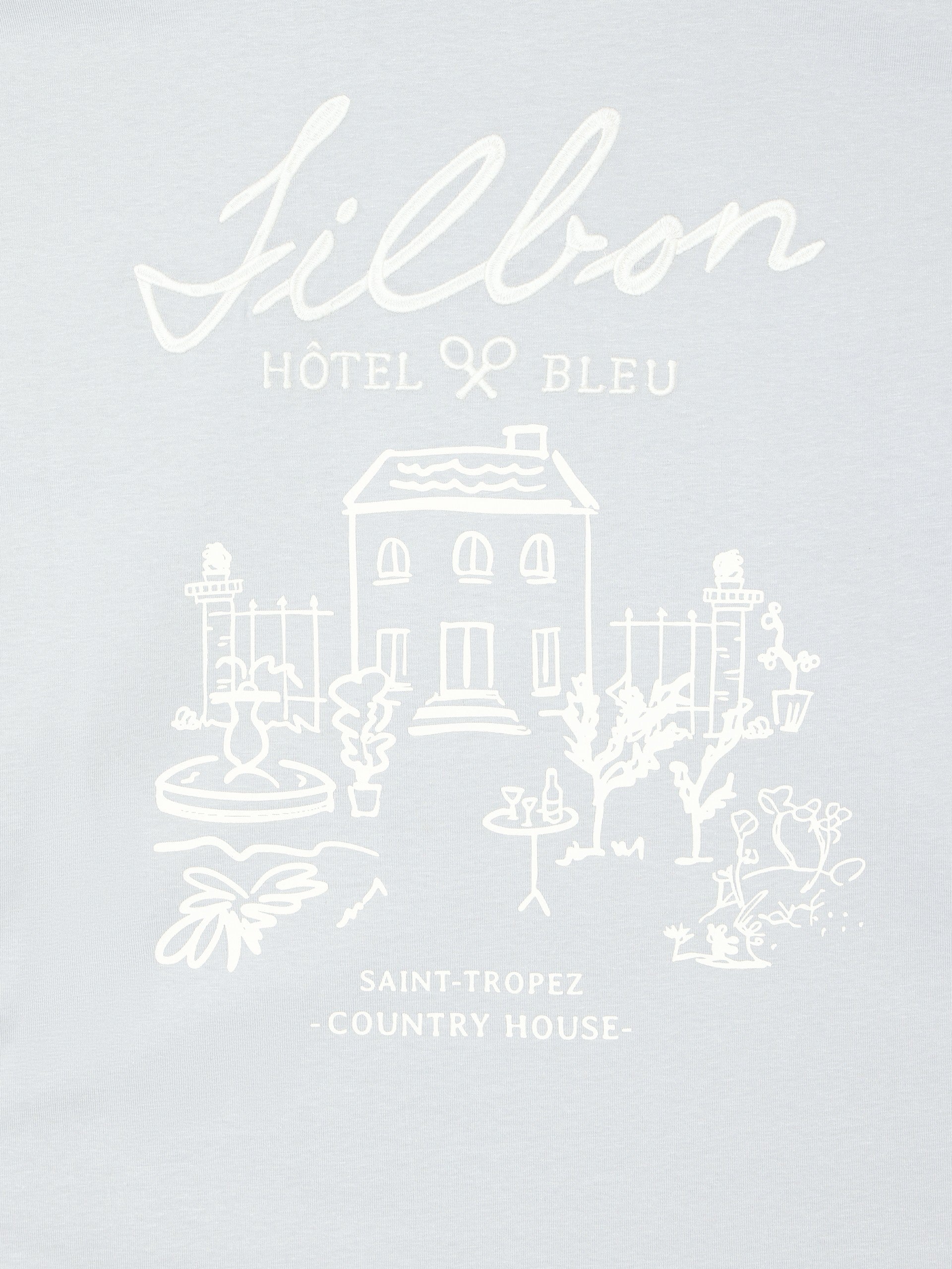 Camiseta Silbon Hombre Hotel Bleu Gris Azul · imagen 9