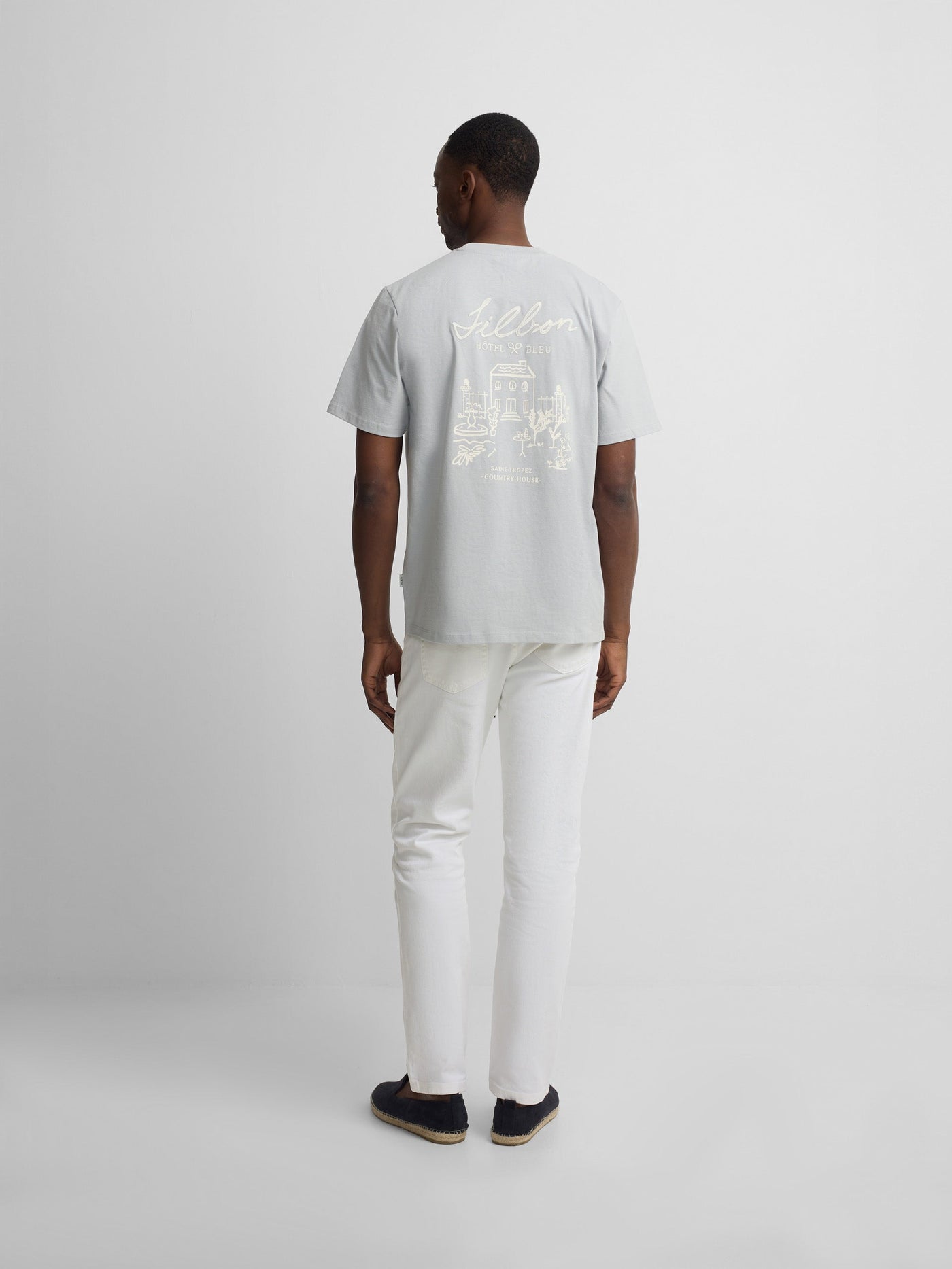 Camiseta Silbon Hombre Hotel Bleu Gris Azul · imagen 7