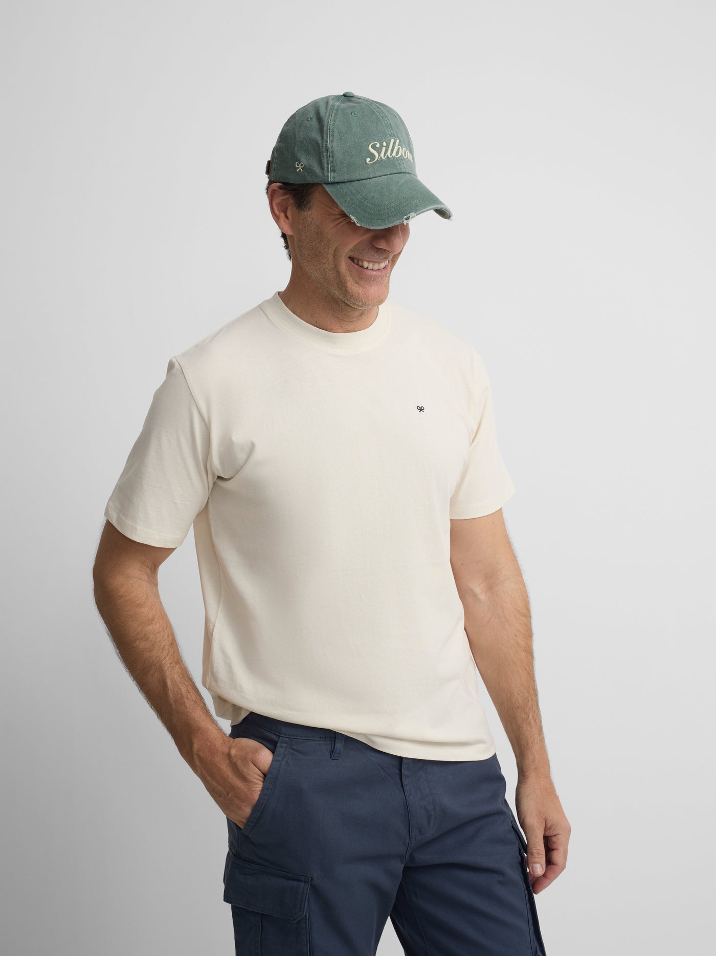 Camiseta Silbon Hombre Country House Crema · imagen 4