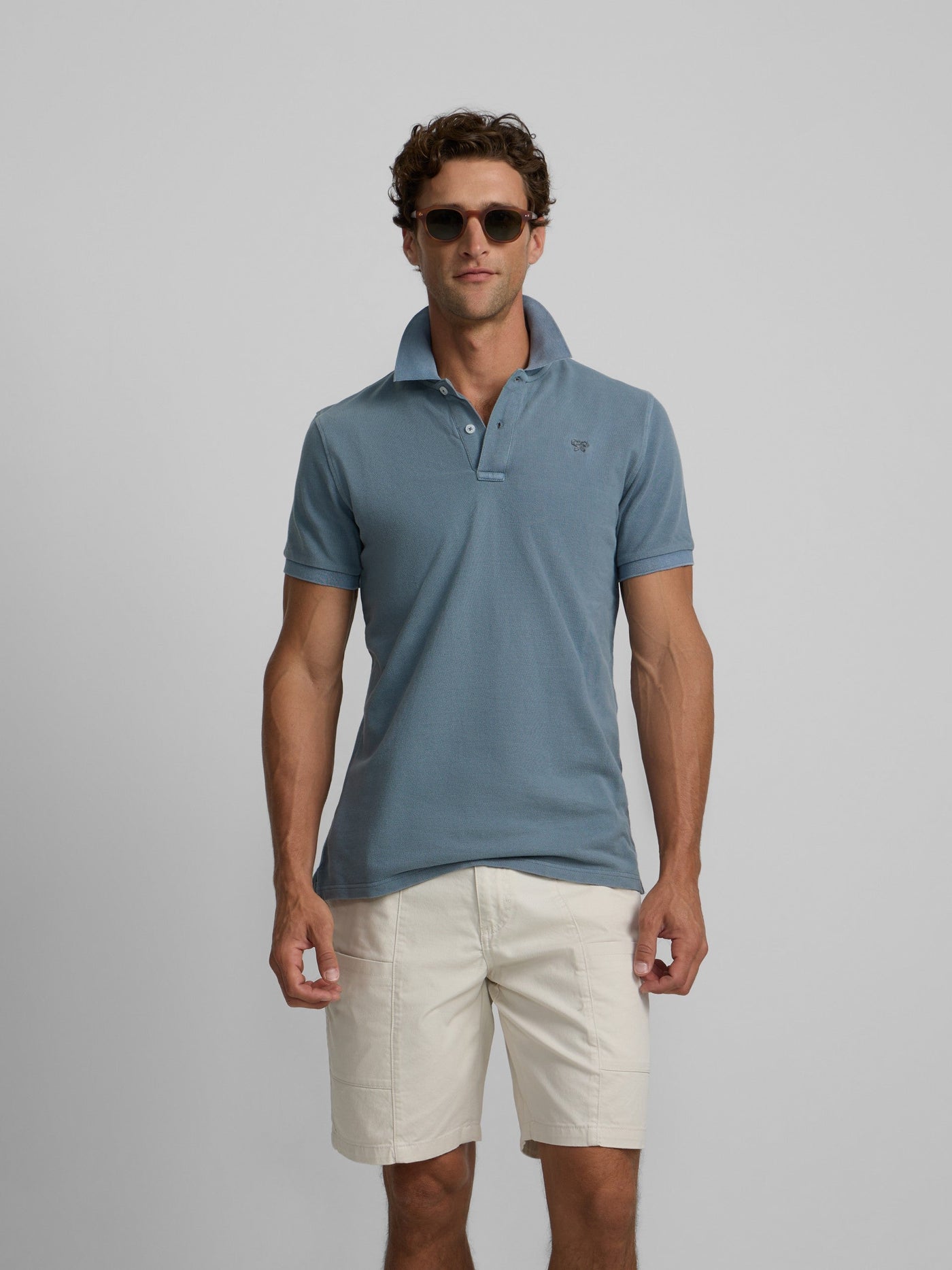 Polo Silbon Hombre Garment Dye Azul · imagen 7