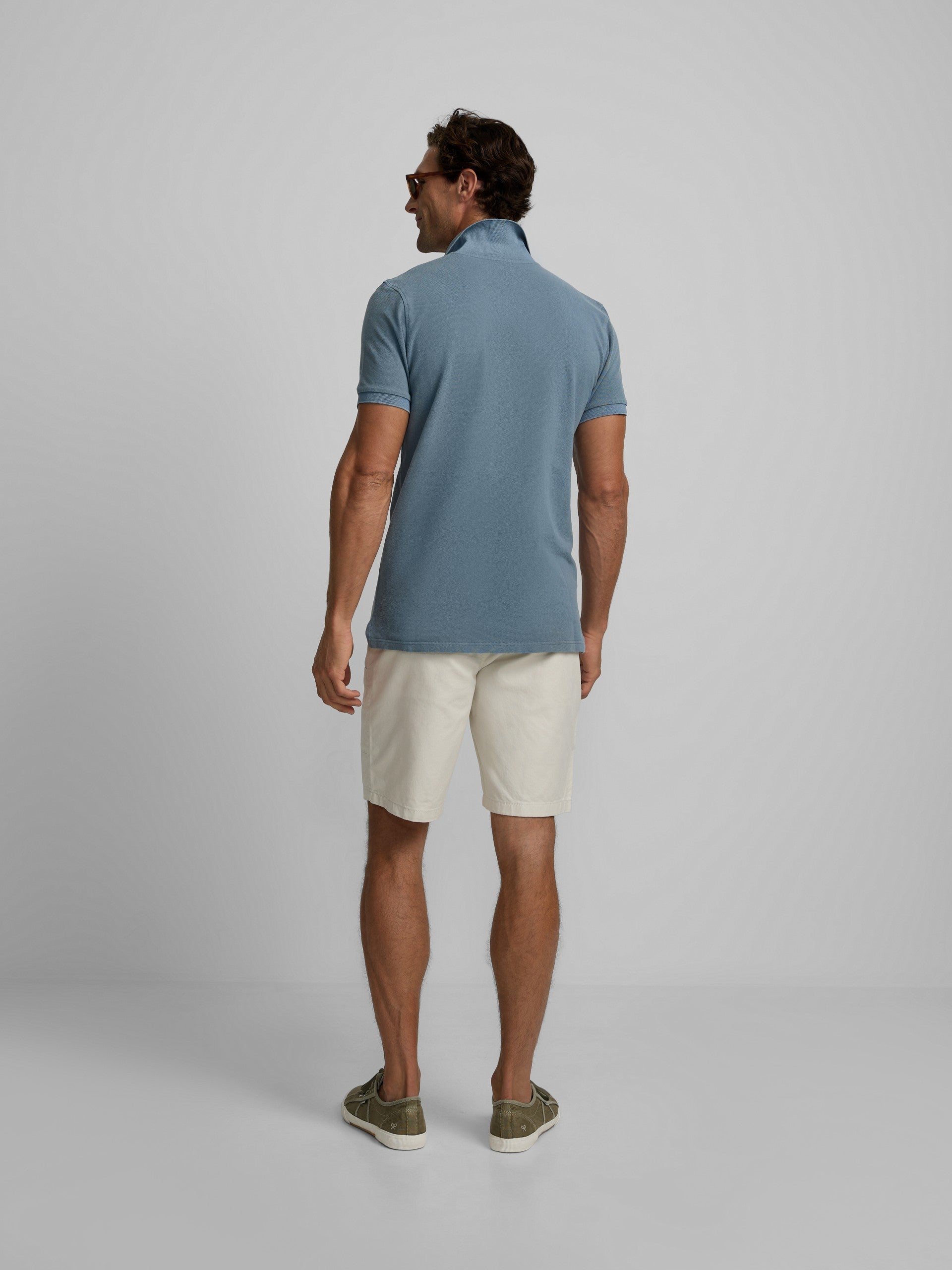 Polo Silbon Hombre Garment Dye Azul · imagen 8