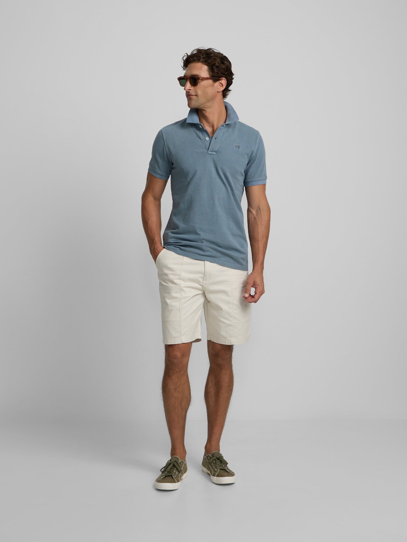 Polo Silbon Hombre Garment Dye Azul · imagen 4