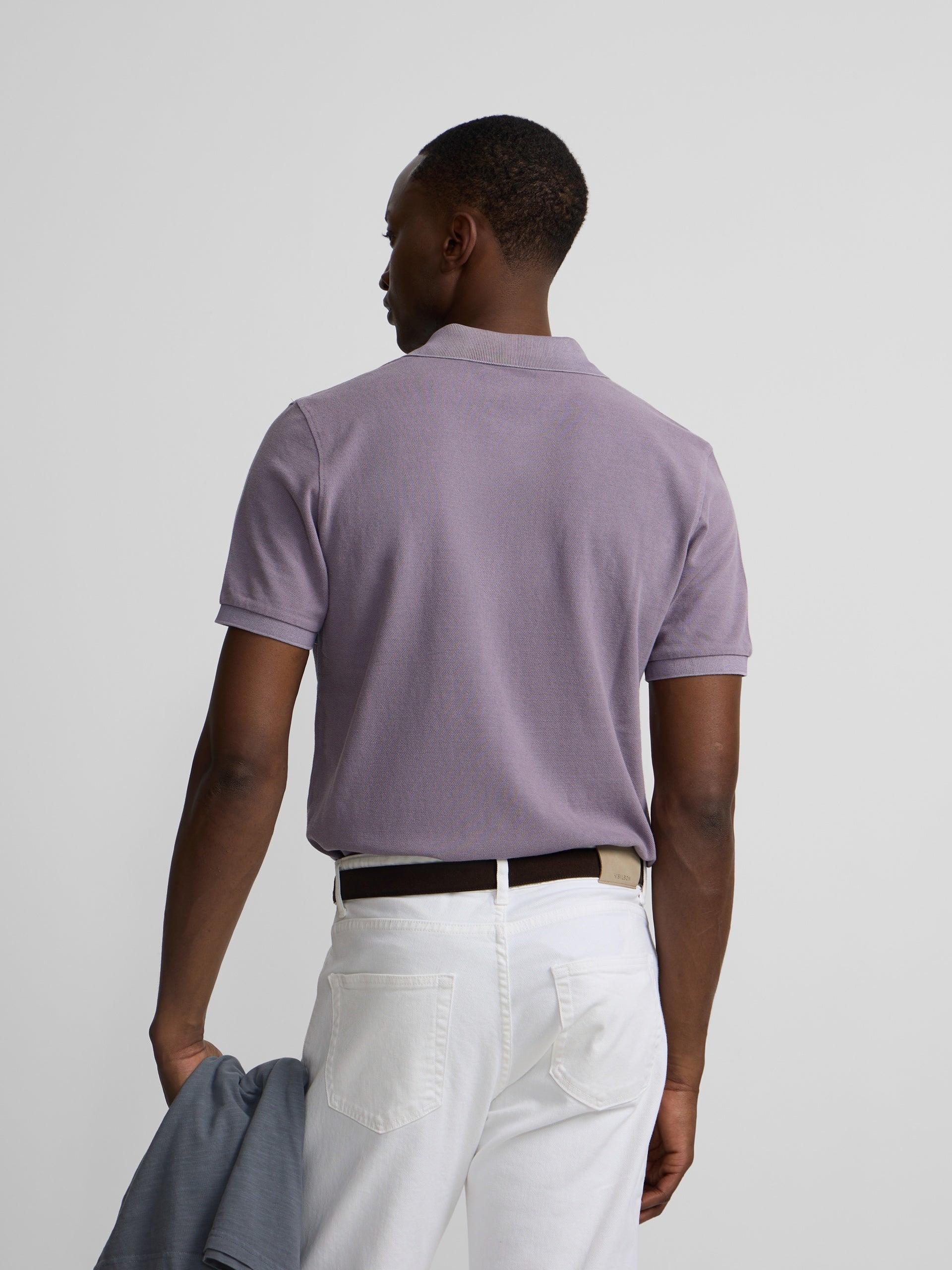 Polo Silbon Hombre Garment Dye Malva · imagen 7