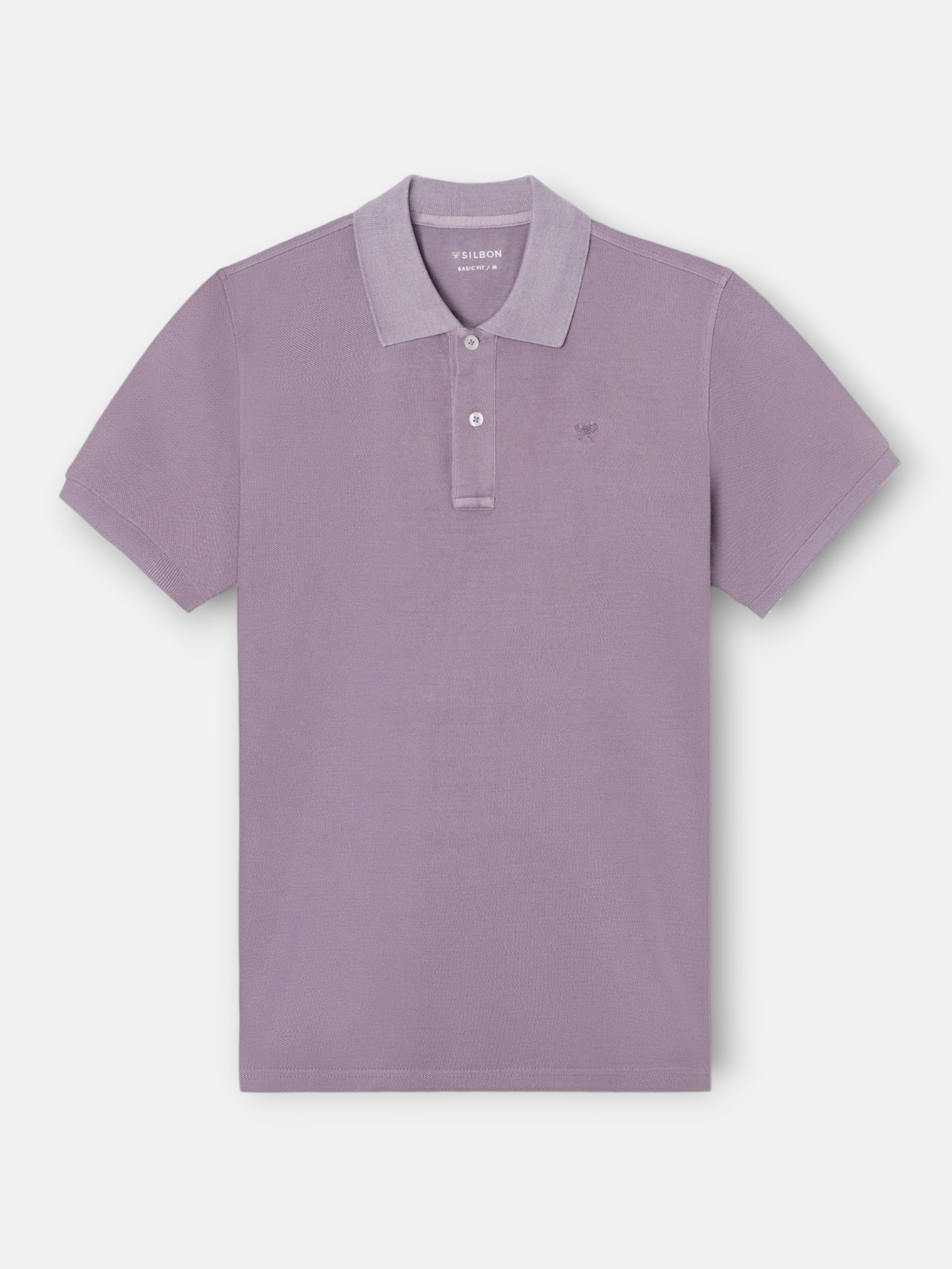 Polo Silbon Hombre Garment Dye Malva · imagen 5