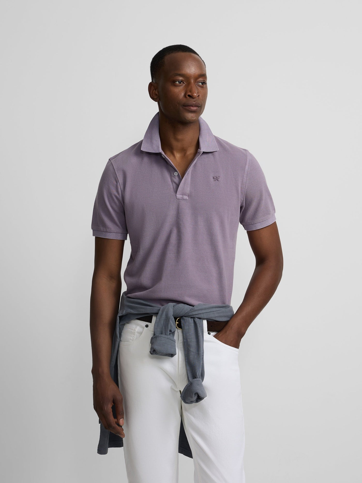Polo Silbon Hombre Garment Dye Malva · imagen 3