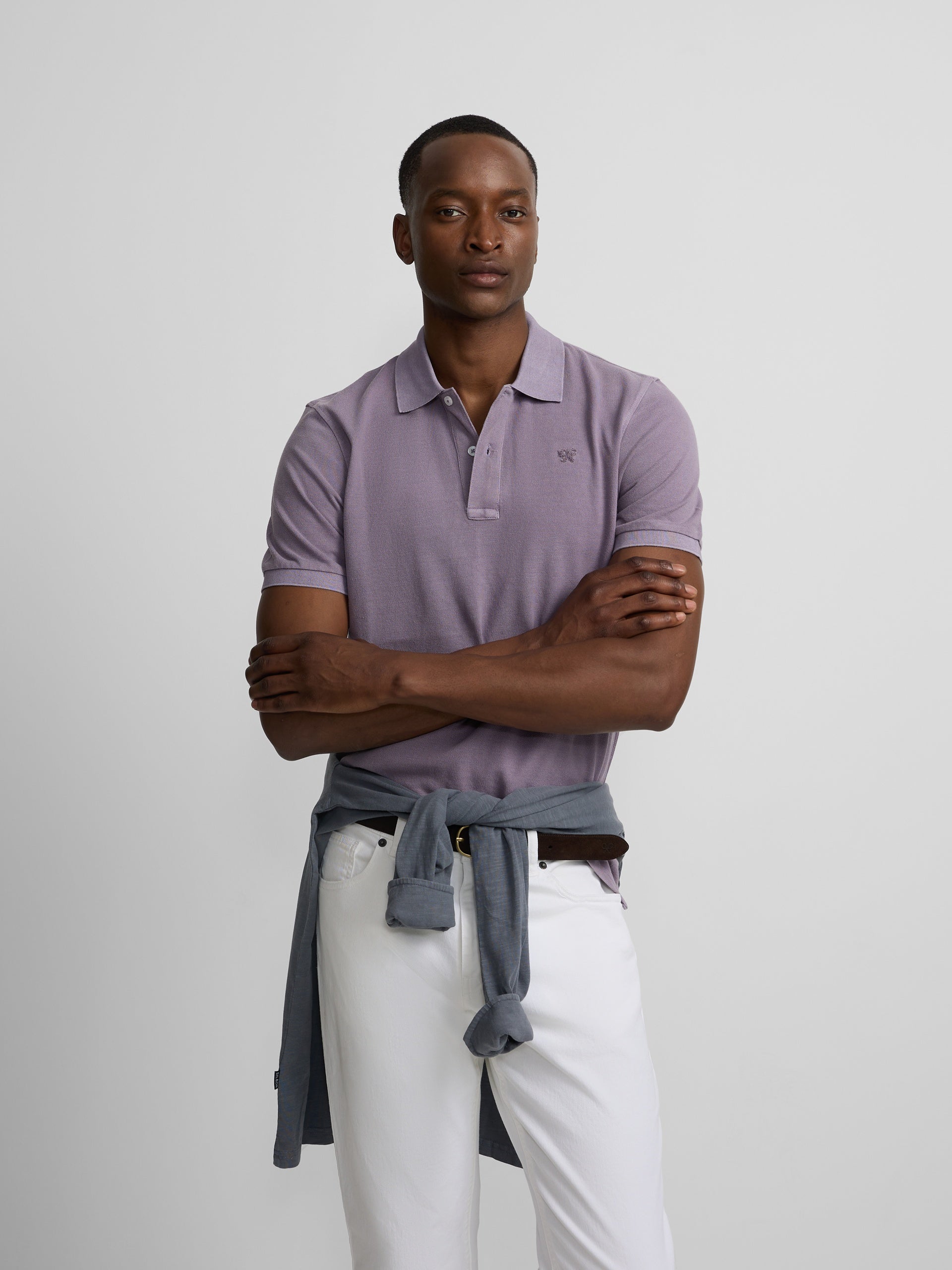 Polo Silbon Hombre Garment Dye Malva · imagen 1