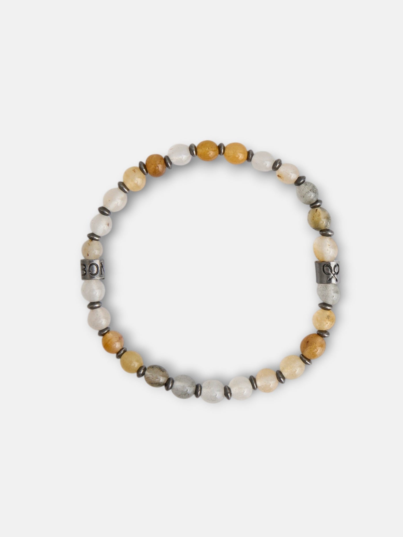 Pulsera Silbon Hombre Piedras Charm Beige · imagen 1
