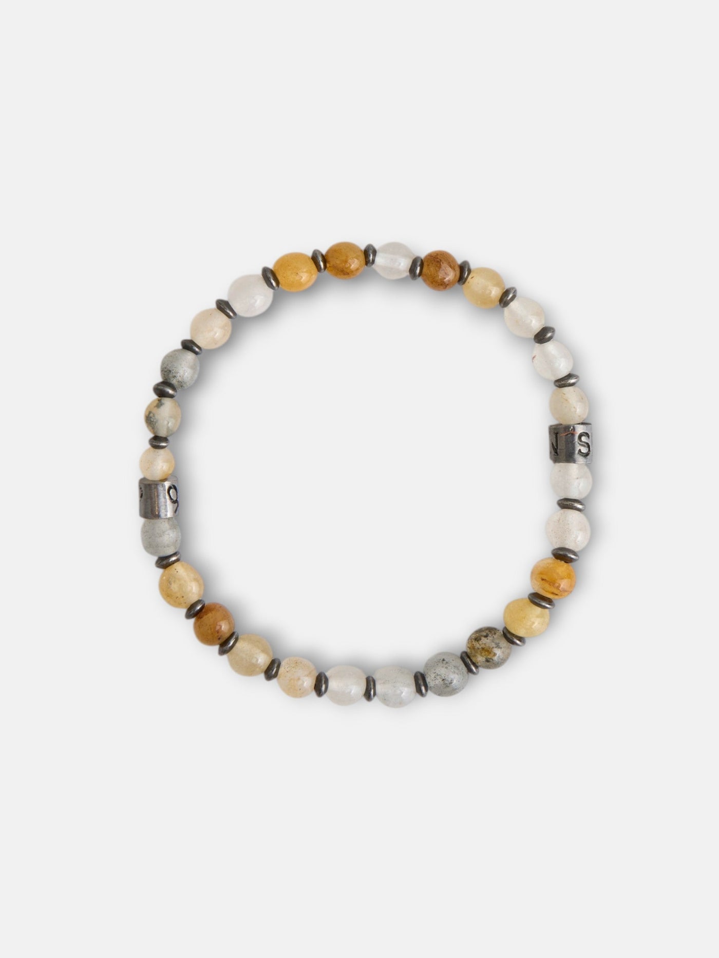 Pulsera Silbon Hombre Piedras Charm Beige · imagen 2