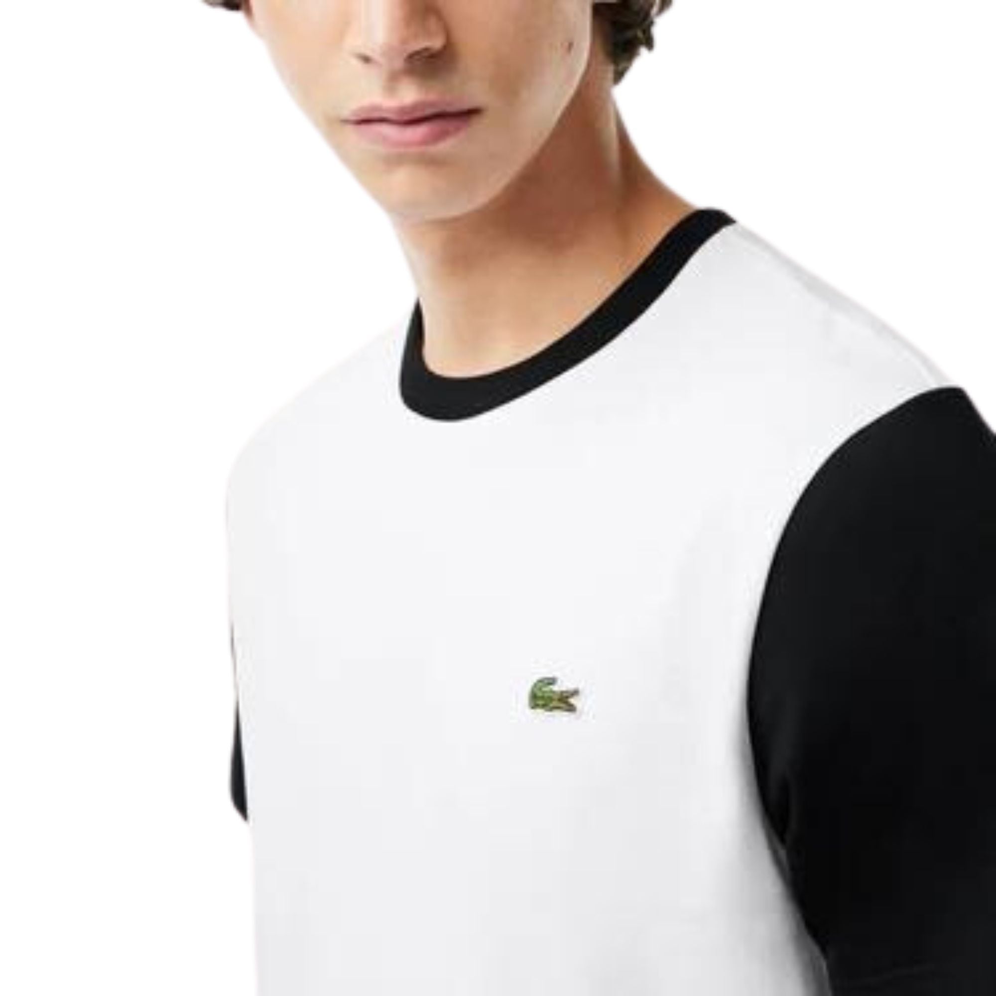 Camisetas Lacoste Hombre Tee-Shirt · Negro Rojo · imagen 2