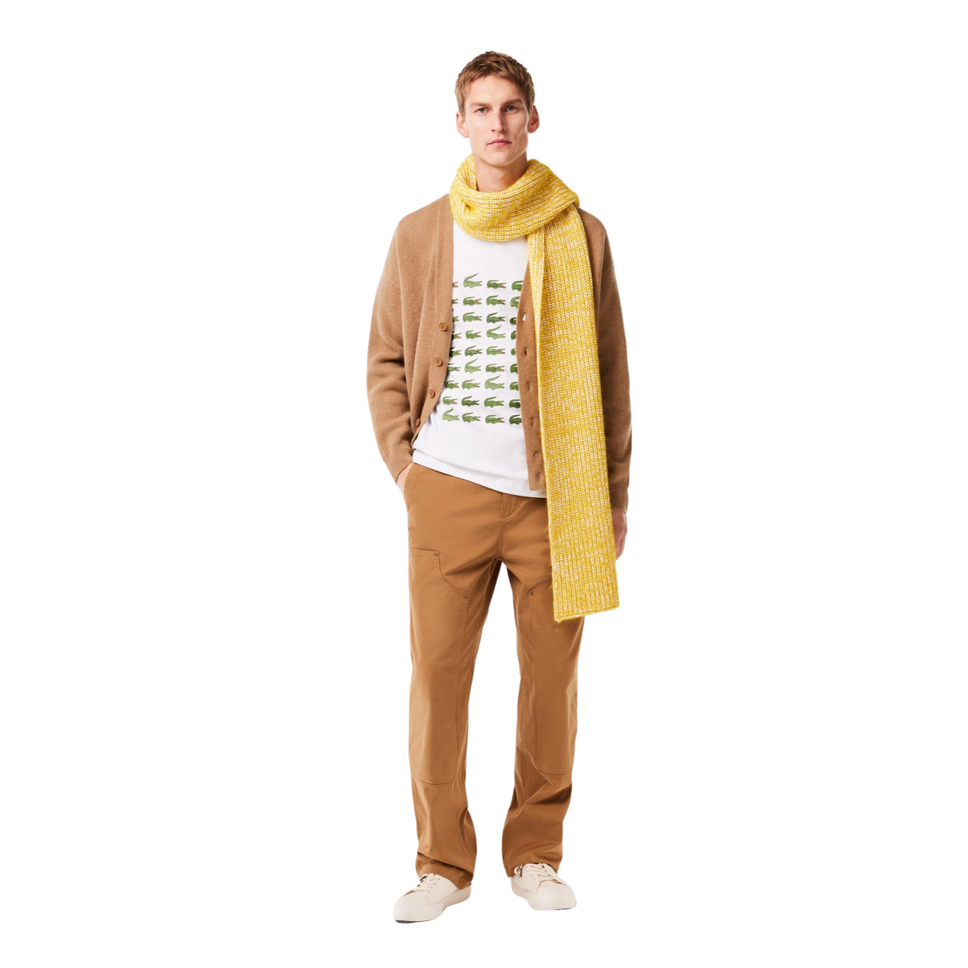 Camisetas Lacoste Hombre Tee-Shirt · Rojo Marron · imagen 2