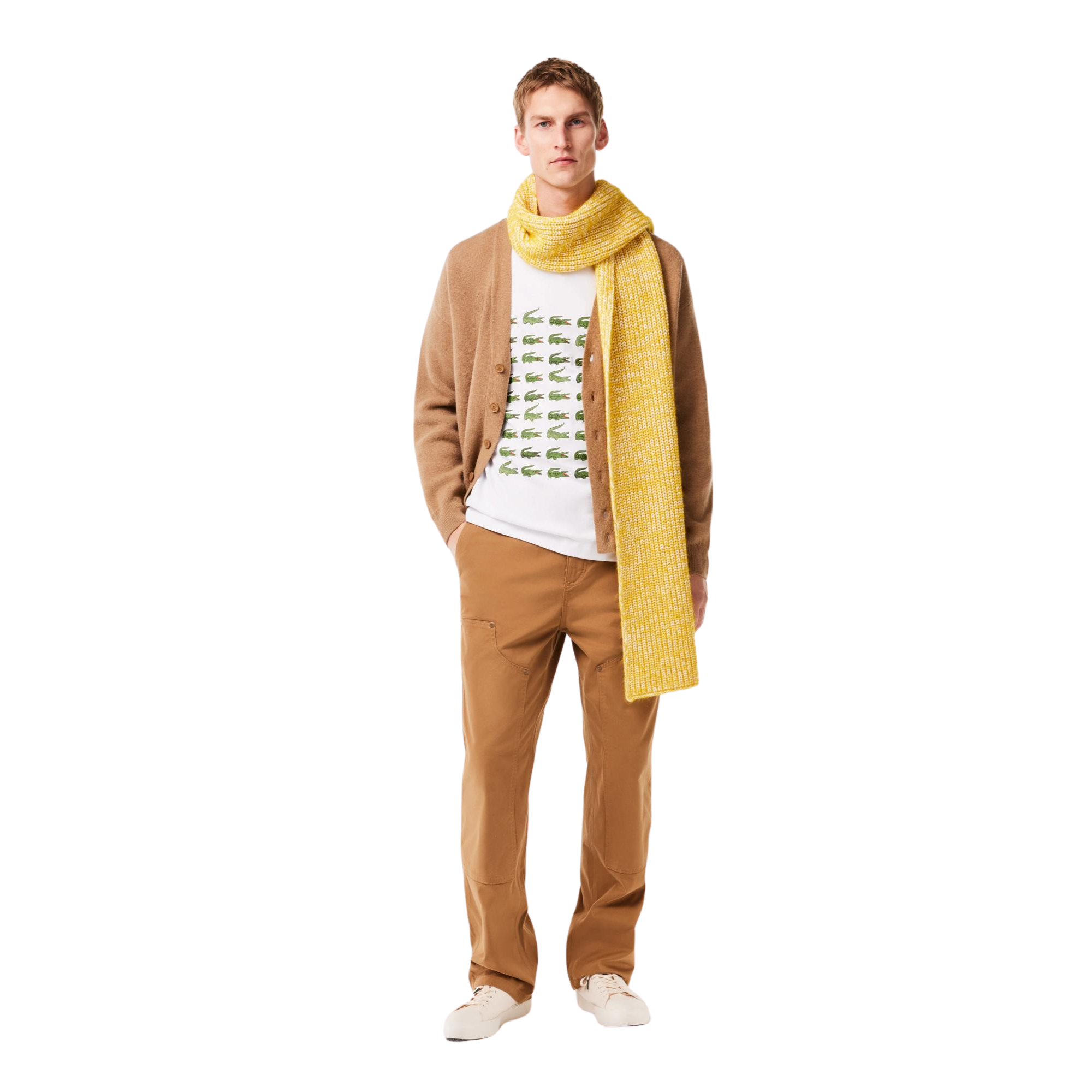 Camisetas Lacoste Hombre Tee-Shirt · Rojo Marron · imagen 2