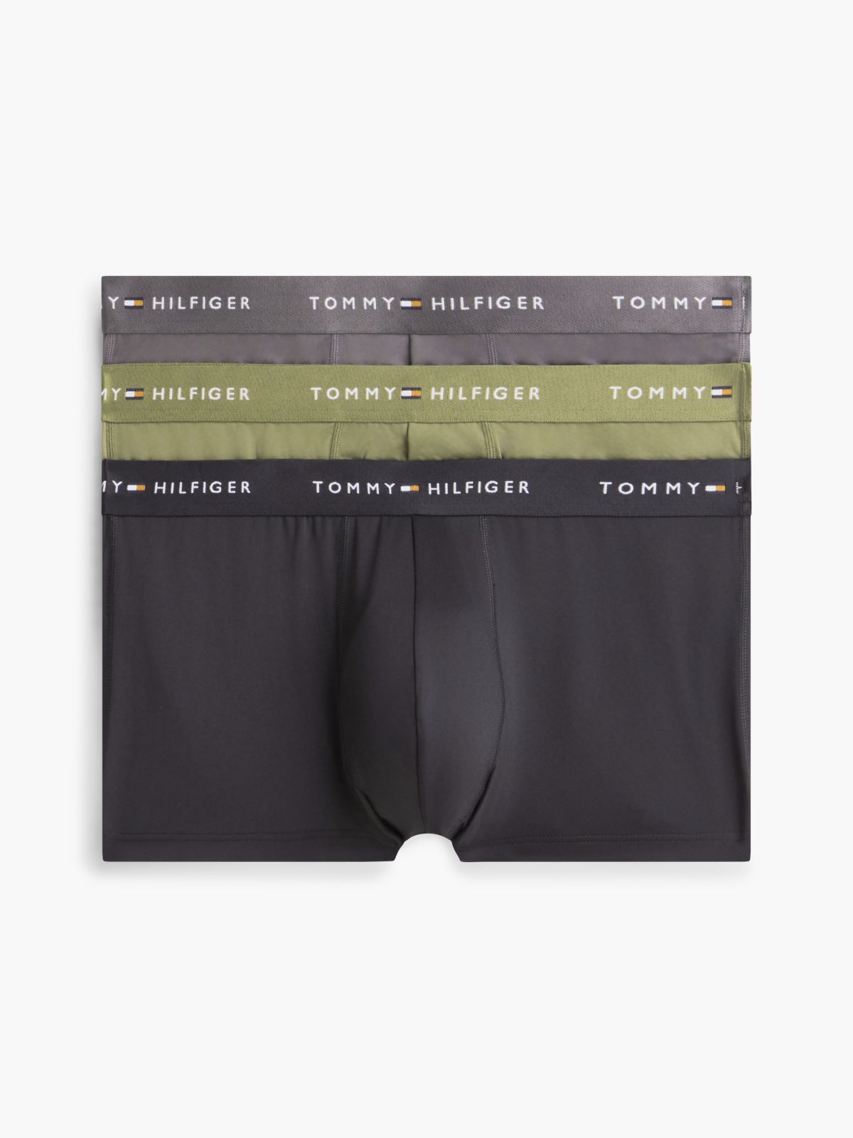 Pack 3 Bóxers Low Rise Trunk Negro/Oliva/Gris | Tommy Hilfiger · imagen 1