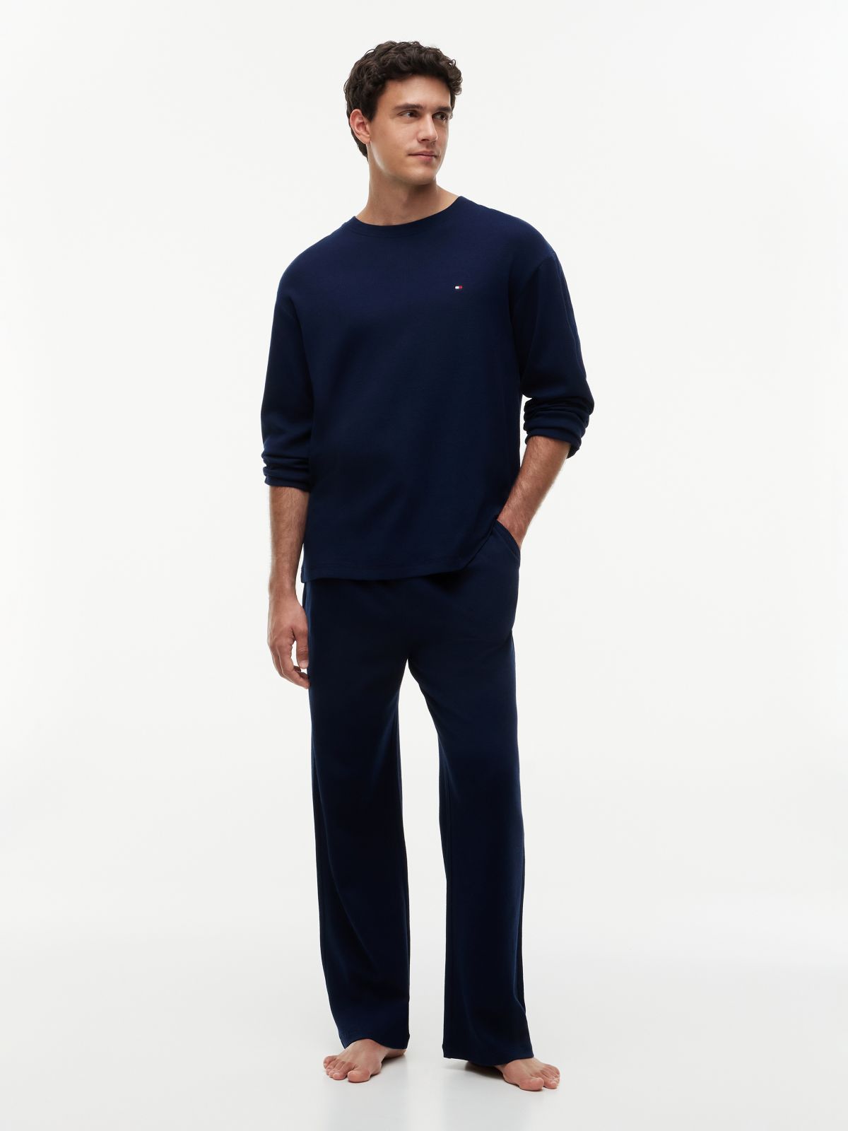 Pijama Largo Waffle Azul Marino | Tommy Hilfiger · imagen 1