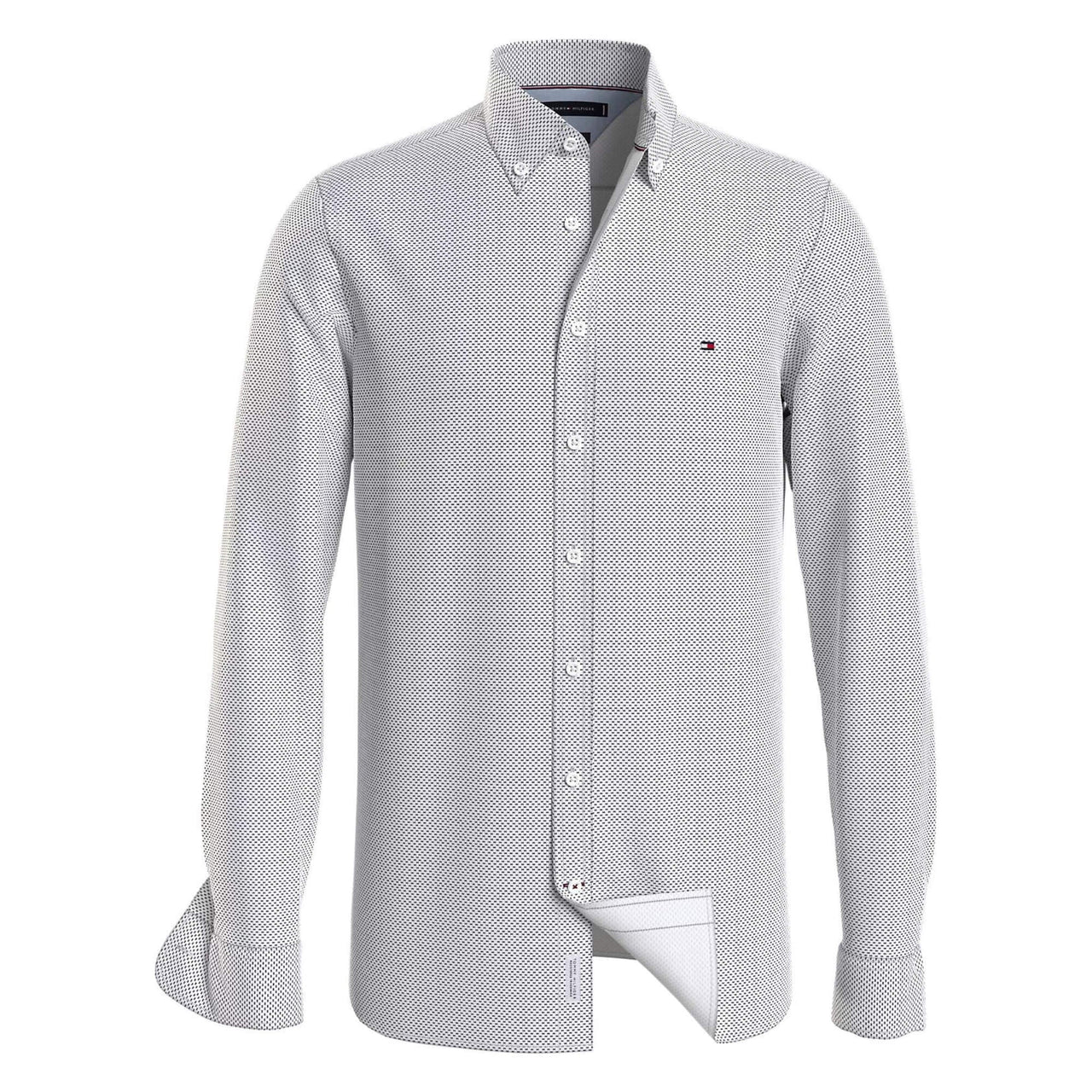 Mw0Mw337620Gz Camisas Tommy Hilfiger Hombre Flex Mini Print Sf Shirt