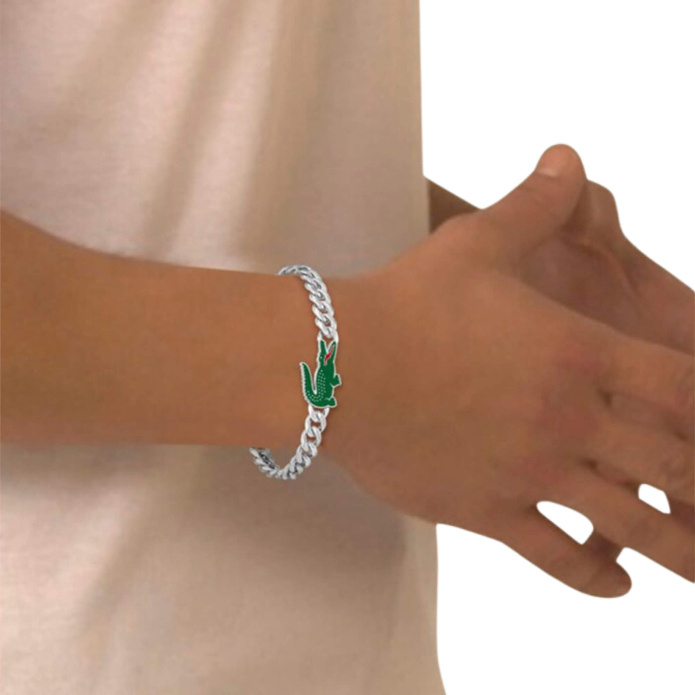 Bisuteria Lacoste Hombre Arthur 2040226 - Acero Plata · imagen 1