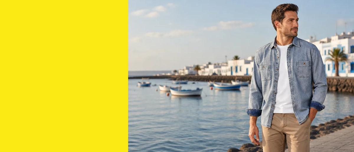 Hombre con camisa Oxford The Boston Brand en Arrecife, Lanzarote