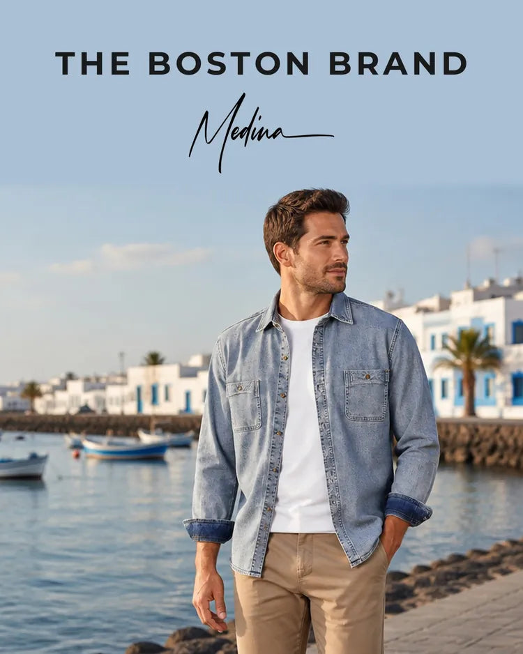 Hombre con camisa Oxford The Boston Brand en Arrecife, Lanzarote