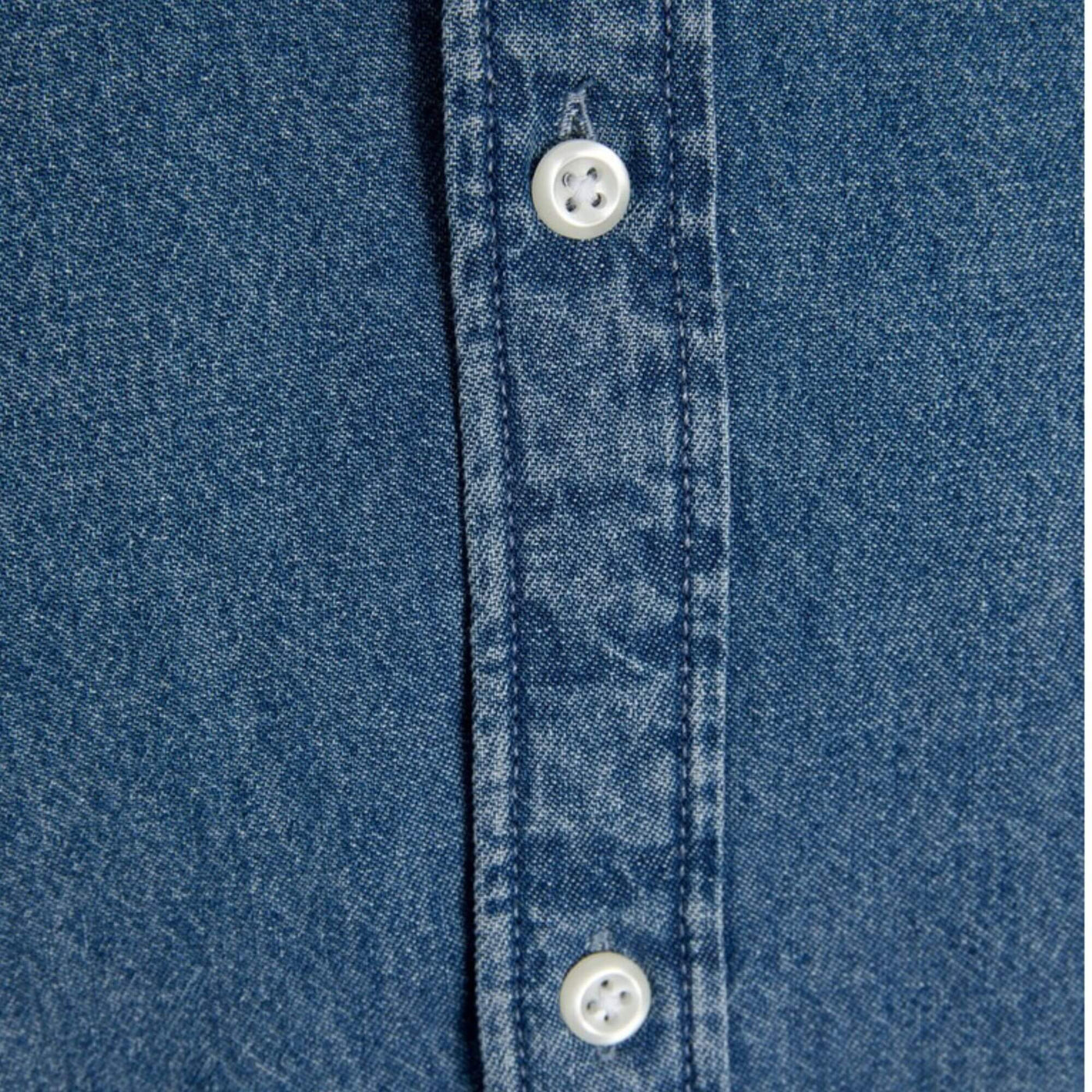 JACK and JONES Camisa Jjplain Kansas Denim Shirt Ss Blue | Jack & Jones · imagen 2