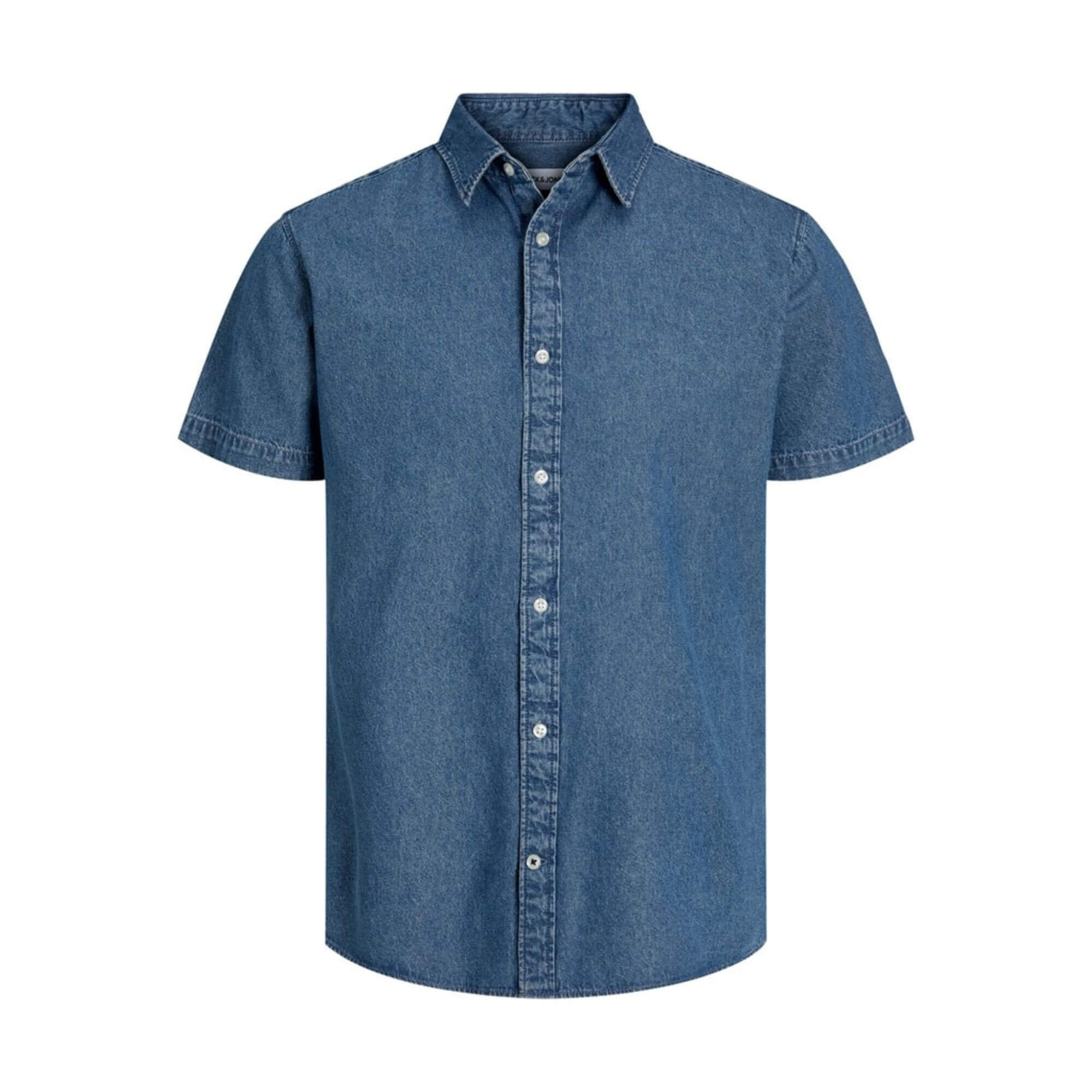 JACK and JONES Camisa Jjplain Kansas Denim Shirt Ss Blue | Jack & Jones · imagen 1