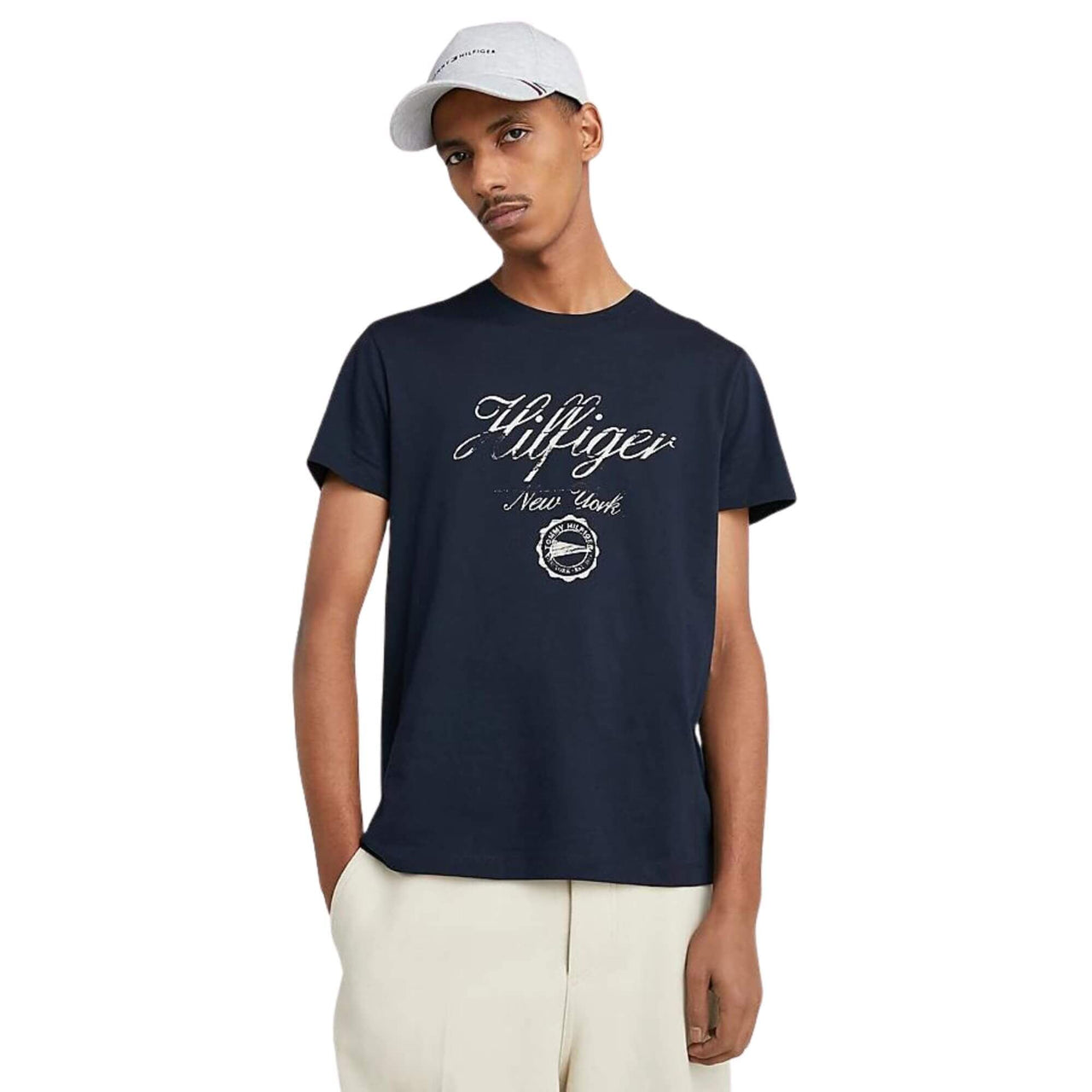 Mw0Mw30040Dw5 Camisetas Tommy Hilfiger Hombre Faded Script Print Tee