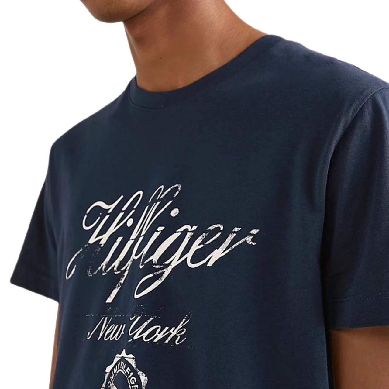 Mw0Mw30040Dw5 Camisetas Tommy Hilfiger Hombre Faded Script Print Tee