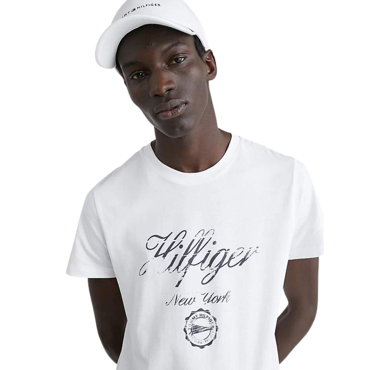 Mw0Mw30040Ybr Camisetas Tommy Hilfiger Hombre Faded Script Print Tee