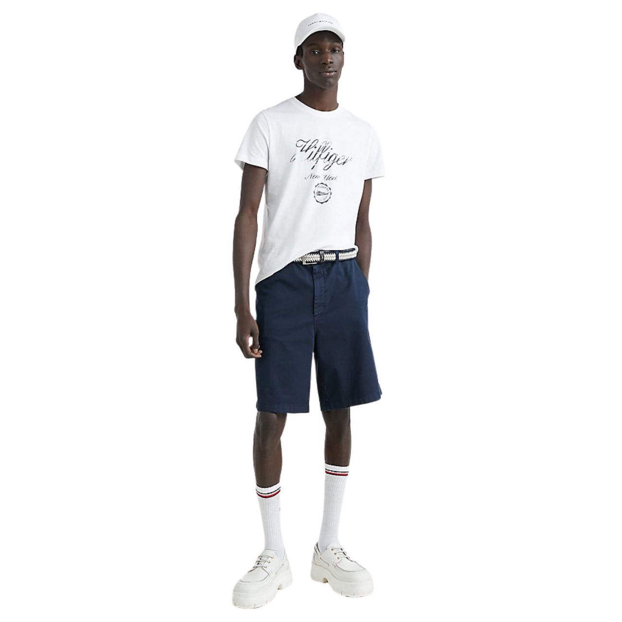 Mw0Mw30040Ybr Camisetas Tommy Hilfiger Hombre Faded Script Print Tee