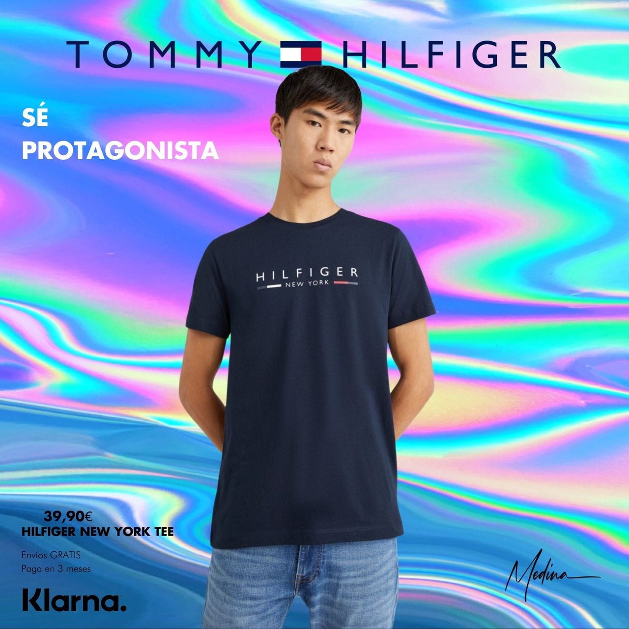 Mw0Mw29372Dw5 Camisetas Tommy Hilfiger Hombre Hilfiger New York Tee