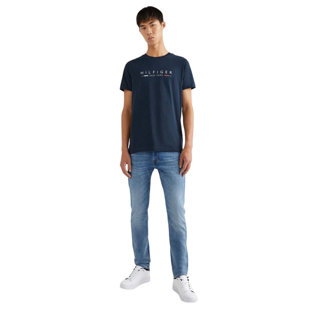 Mw0Mw29372Dw5 Camisetas Tommy Hilfiger Hombre Hilfiger New York Tee