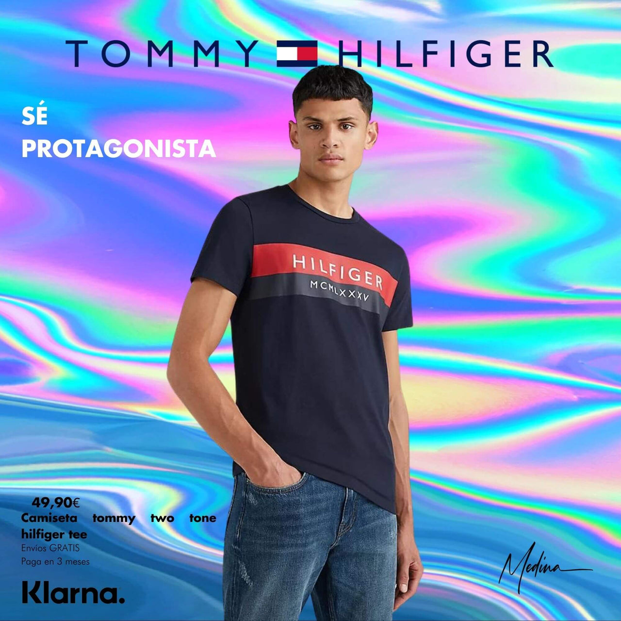 MW0MW28222DW5 Camiseta tommy two tone hilfiger tee