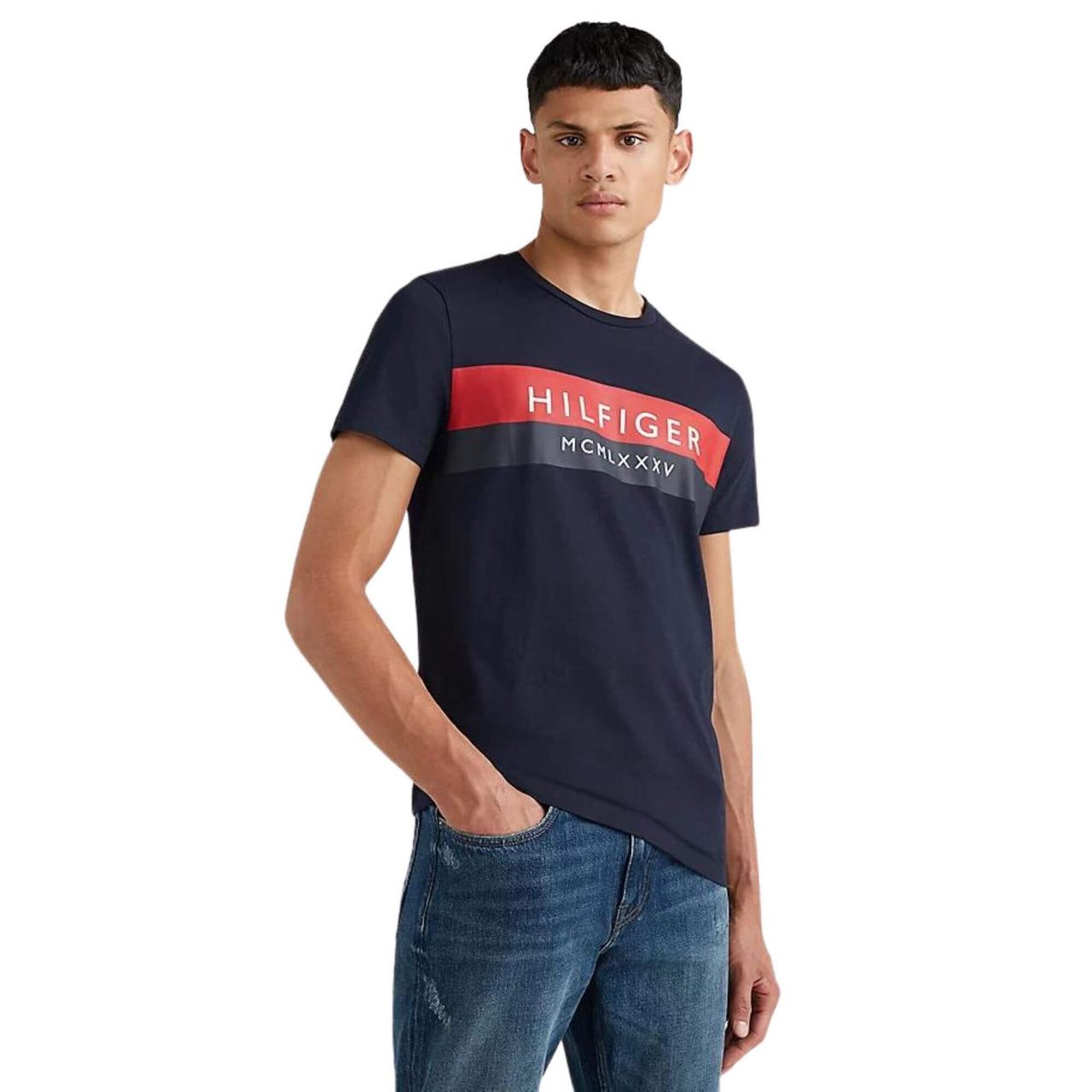 MW0MW28222DW5 Camiseta tommy two tone hilfiger tee