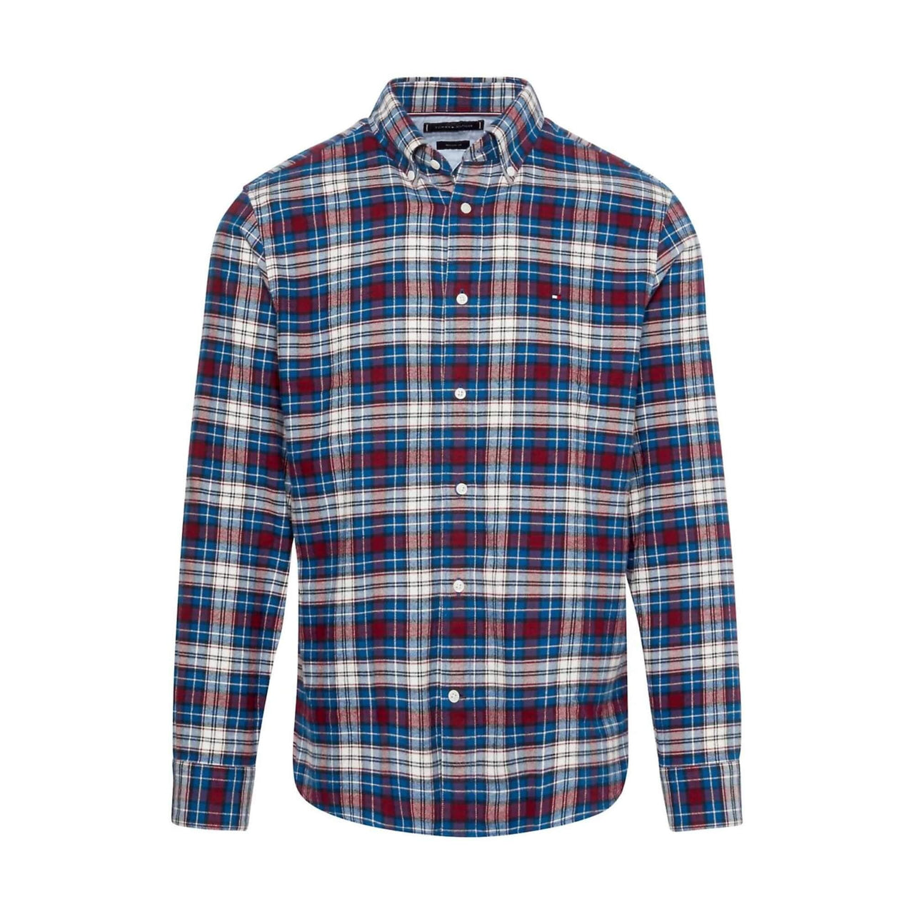 Mw0Mw328900Mt Camisas Tommy Hilfiger Hombre Brushed Tommy Tartan Small Shirt